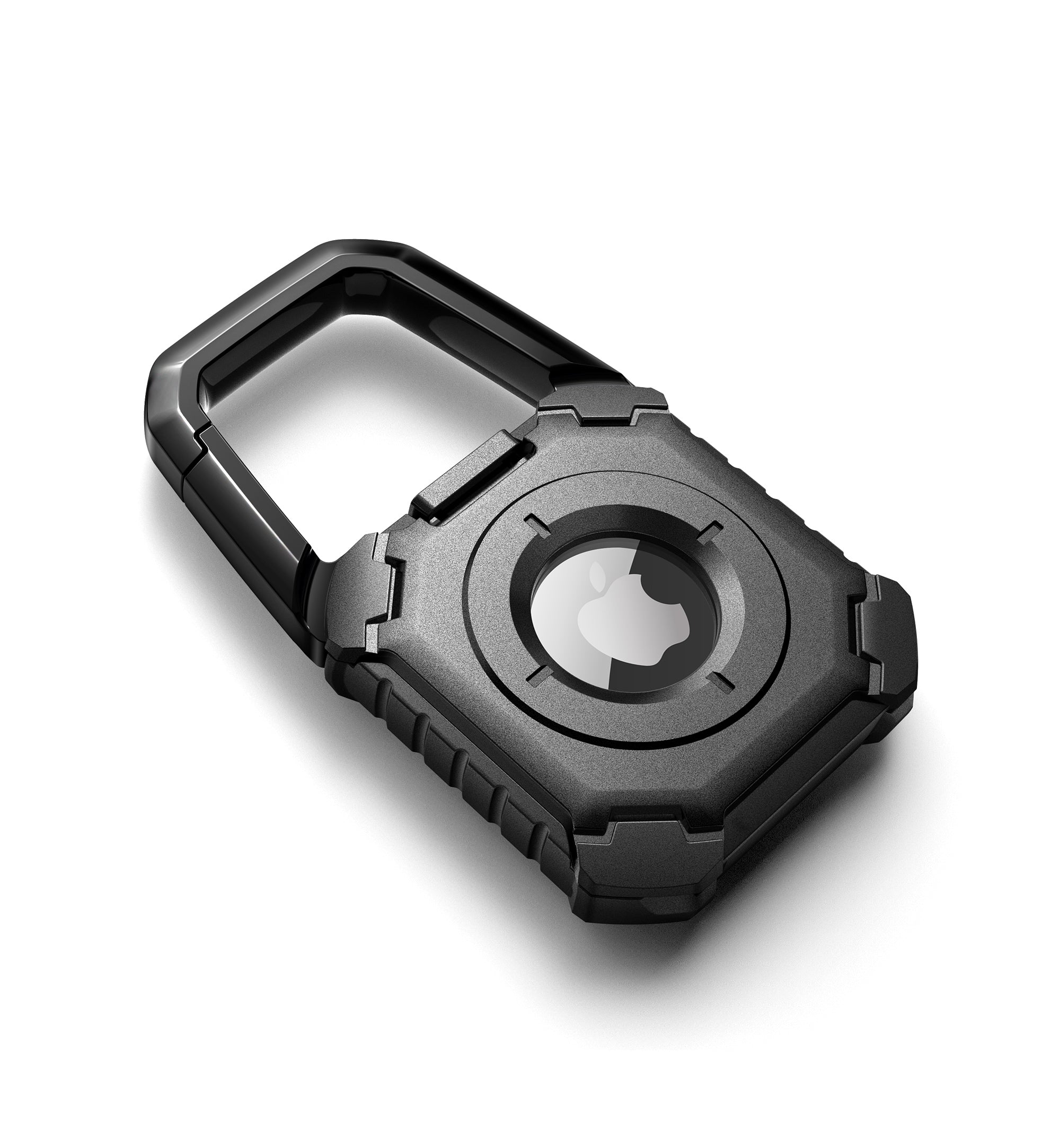 Dexnor Case for Apple AirTag Holder Air Tag Case with Carabiner Locking Design Shockproof Anti Scratch TPU Cases Holders with Open Face Raised Edge