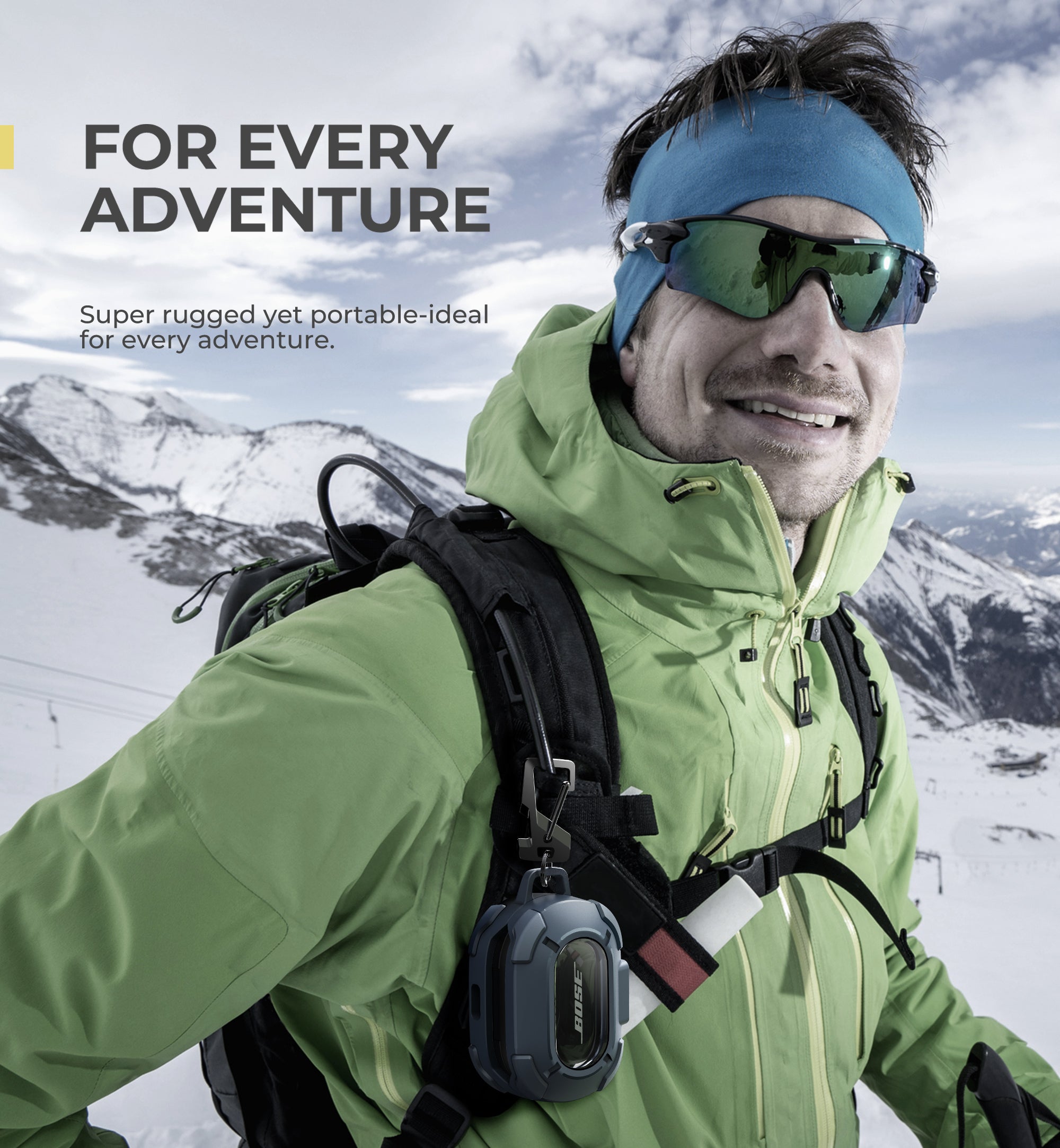 Dexnor Case for Bose QuietComfort Earbuds 2024 with Drop-Proof Lock Shockproof Rugged Bumper Cover with Carabiner Keyring Charger not Included