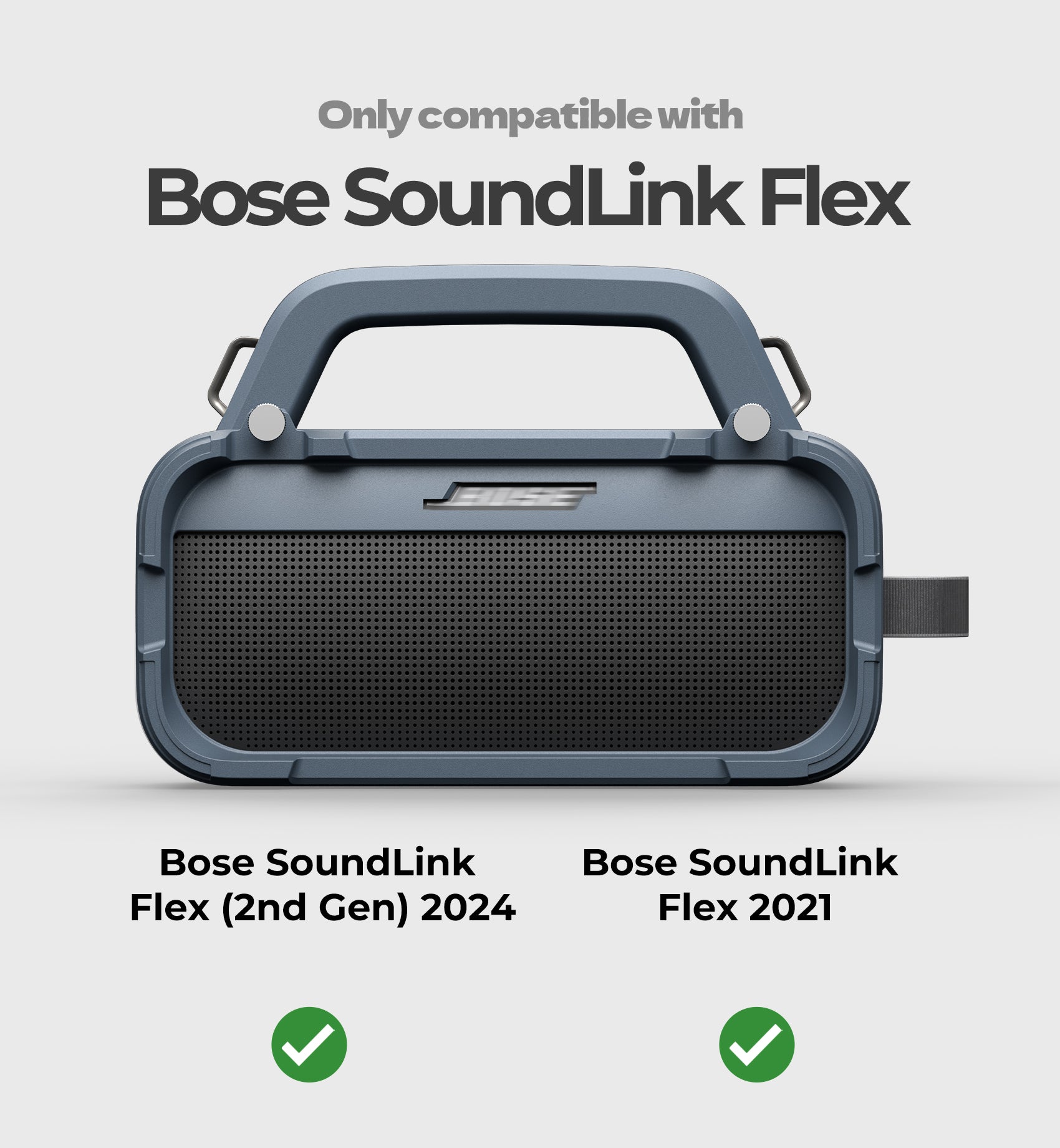 Dexnor Rugged Case Cover for Bose SoundLink Flex Bluetooth Portable Speaker Stable Shockproof Travel Protective Carrying Pouch with Handle Shoulder Strap