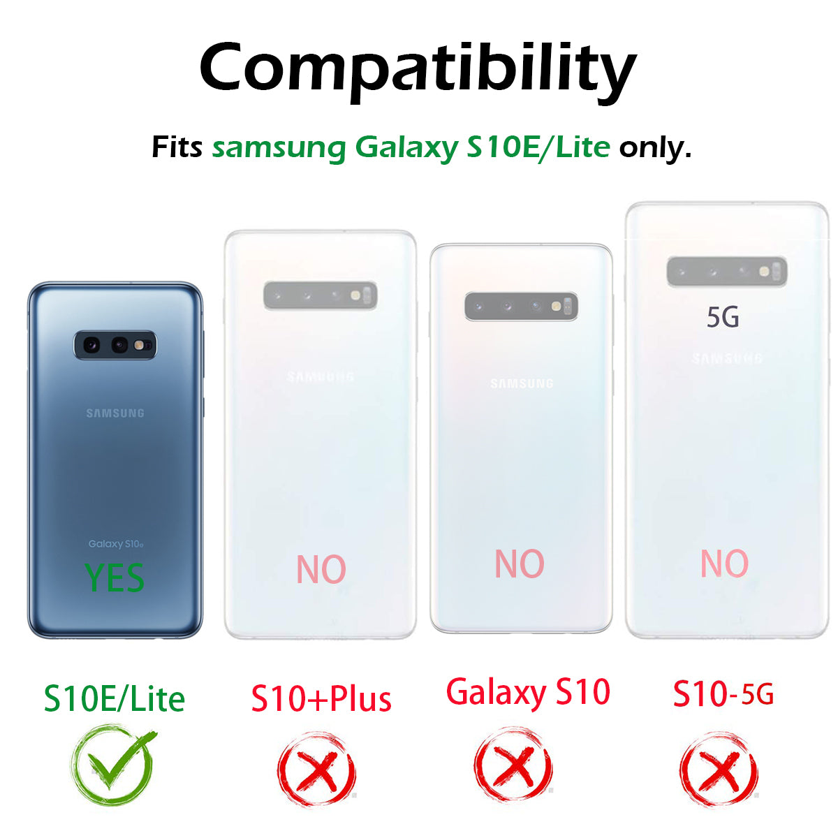 Dexnor Case for Samsung Galaxy S10E with Built-in Screen Protector Clear Rugged Full Body Protective Shockproof Hard Back Defender Dual Layer Heavy Duty Bumper Cover