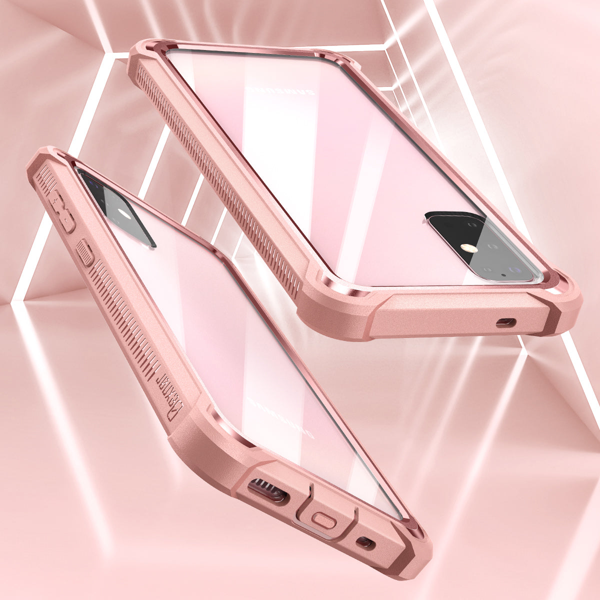 Dexnor Case for Samsung Galaxy S20 with Screen Protector Clear Electroplated Metal 360 Full Body Rugged Protective Shockproof Hard Cover Heavy Duty Defender Bumper