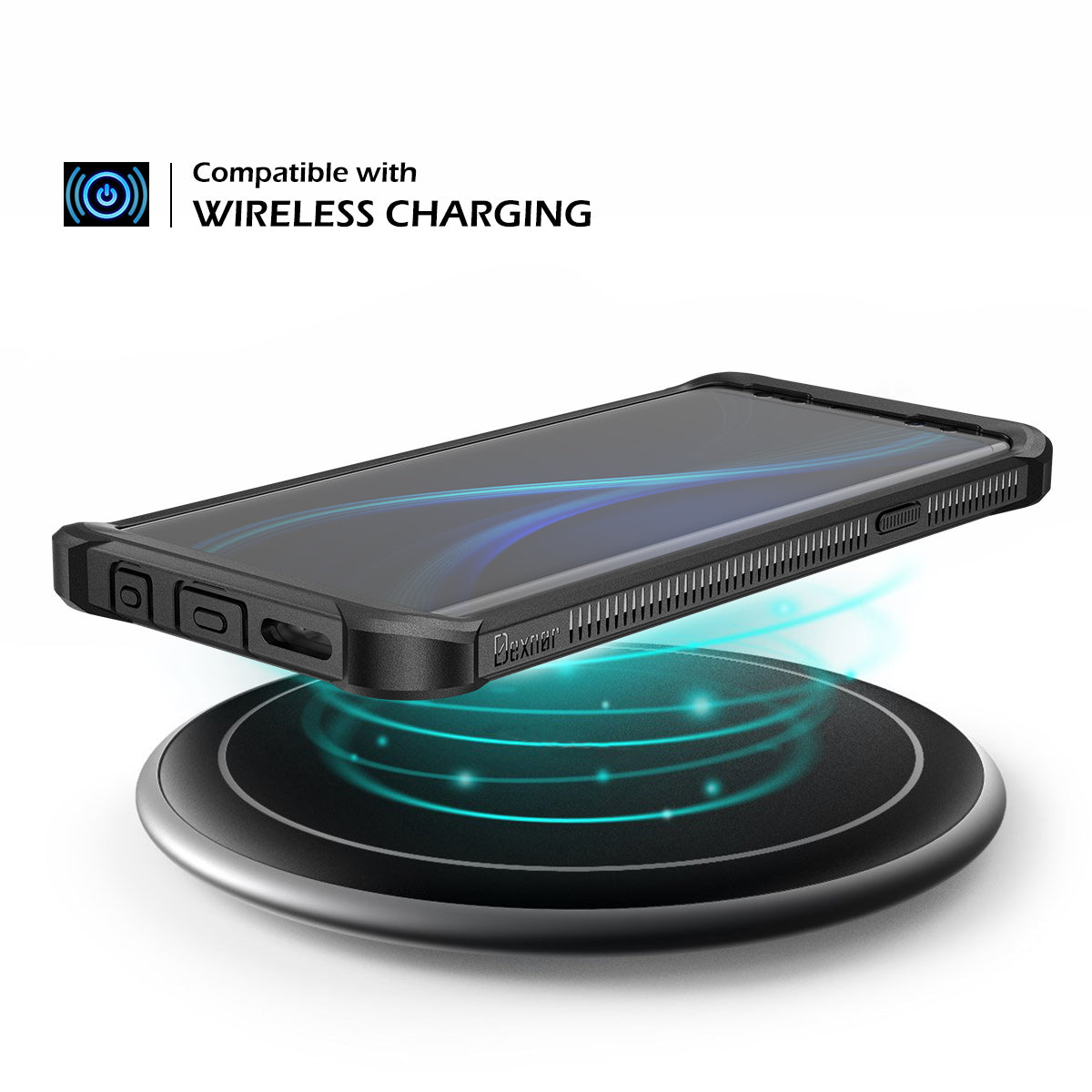 Dexnor Case for Galaxy S9 Plus with Screen Protector Clear Military Grade Rugged 360 Full Body Protective Shockproof Hard Back Cover Defender Heavy Duty Bumper