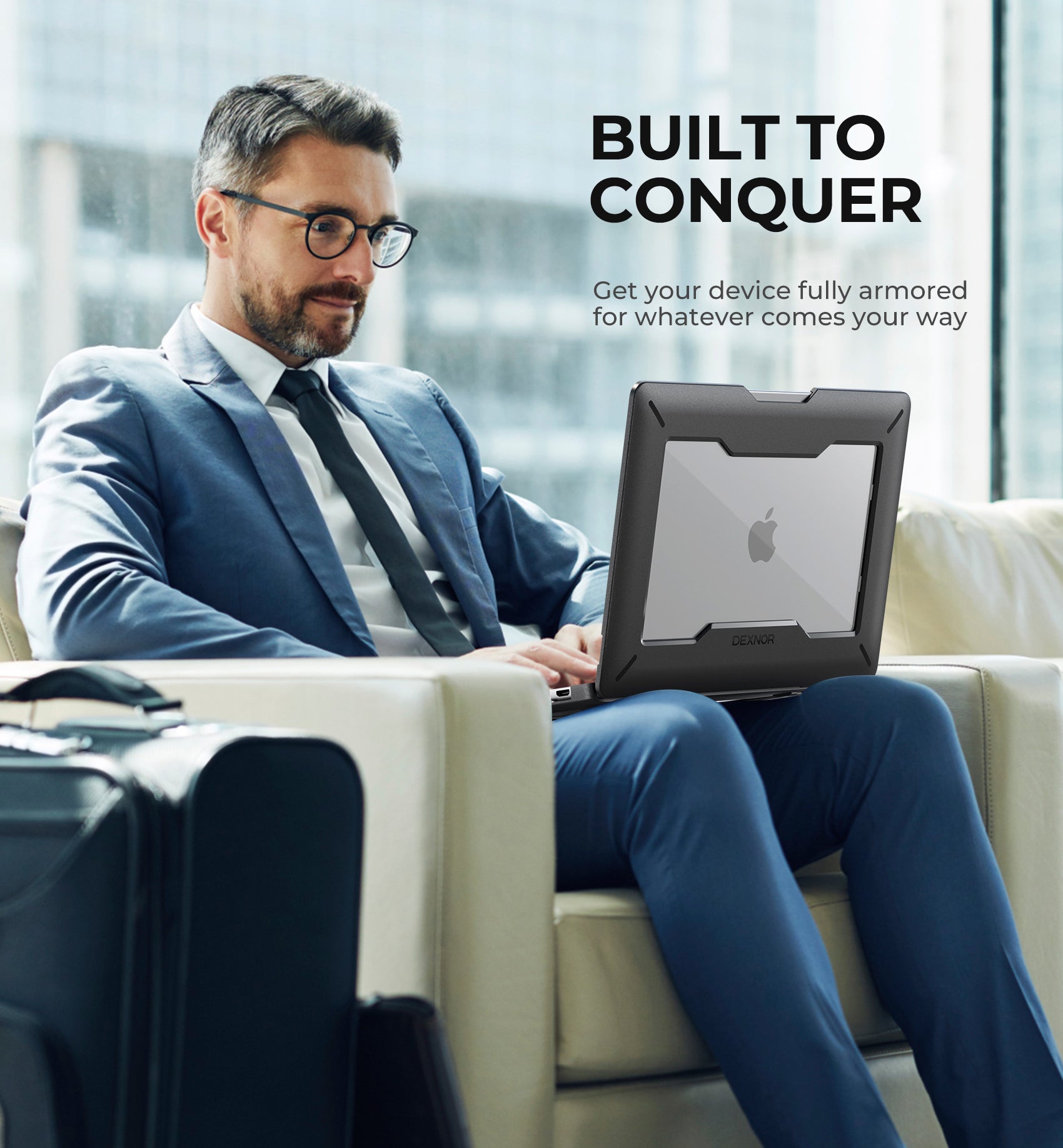 Dexnor Case for MacBook Pro 16 Inch 2024 M4 Pro M4 Max with Kickstand Heavy Duty Full Body Protective Cover with TPU Bumper