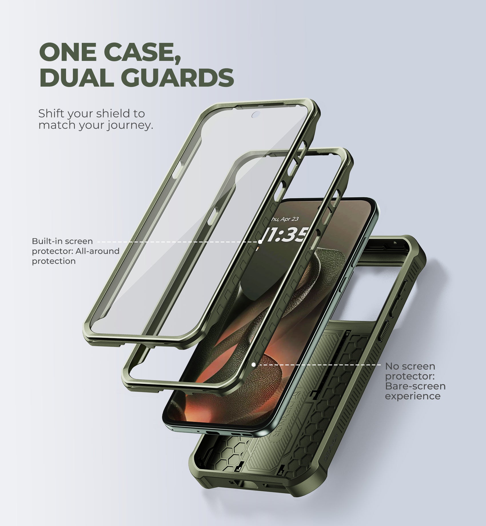Dexnor Case for Motorola Moto Edge 2026 2 Front Frame Built-in Magnetic Slide Camera Cover Kickstand Heavy Duty Protection Shockproof Phone Cover Screen Protector 6.3 inch
