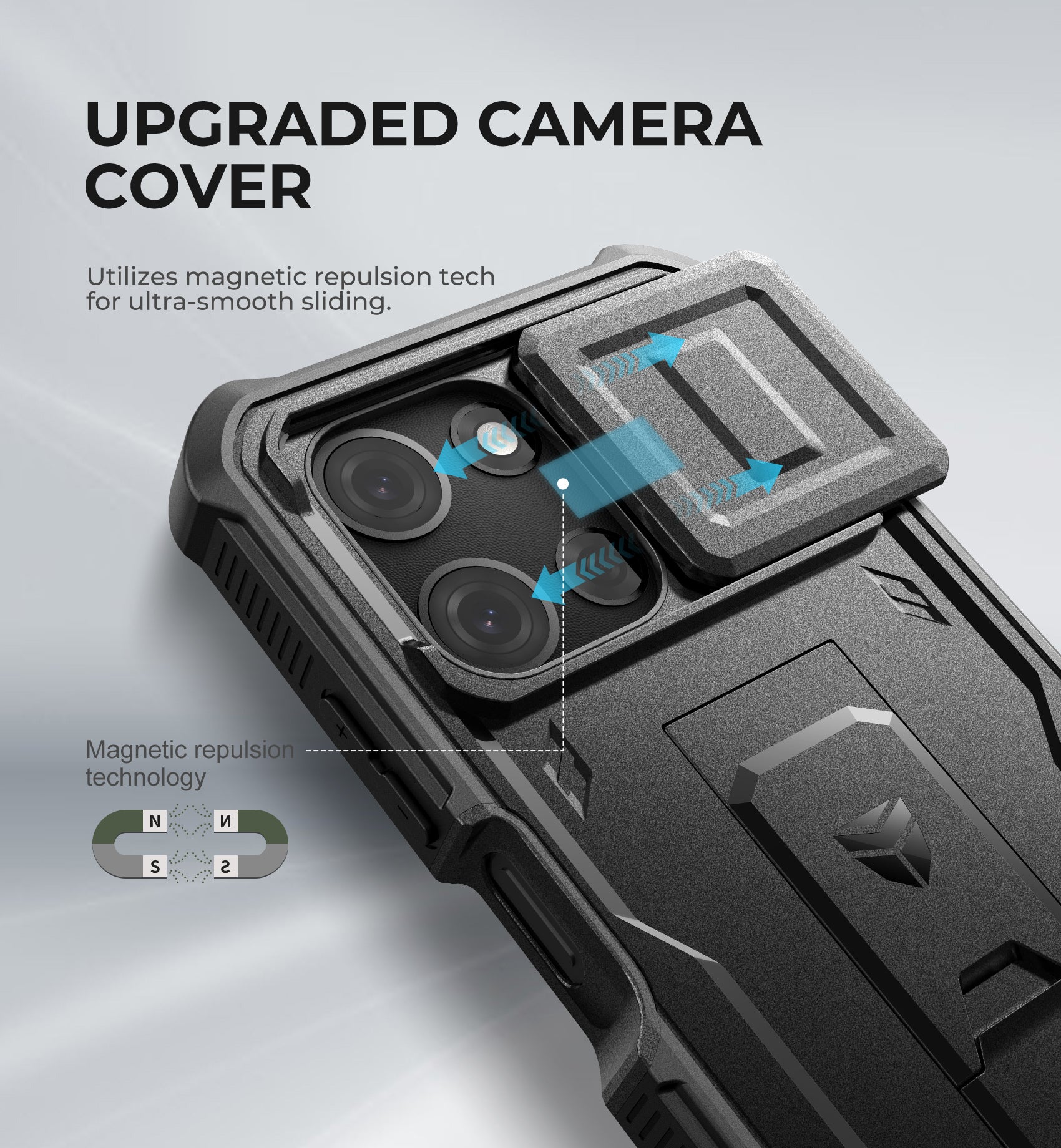 Dexnor Case for Motorola Moto-G 5G 2025 2 Front Frame Built-in Magnetic Slide Camera Cover Kickstand Heavy Duty Protection Shockproof with Screen Protector