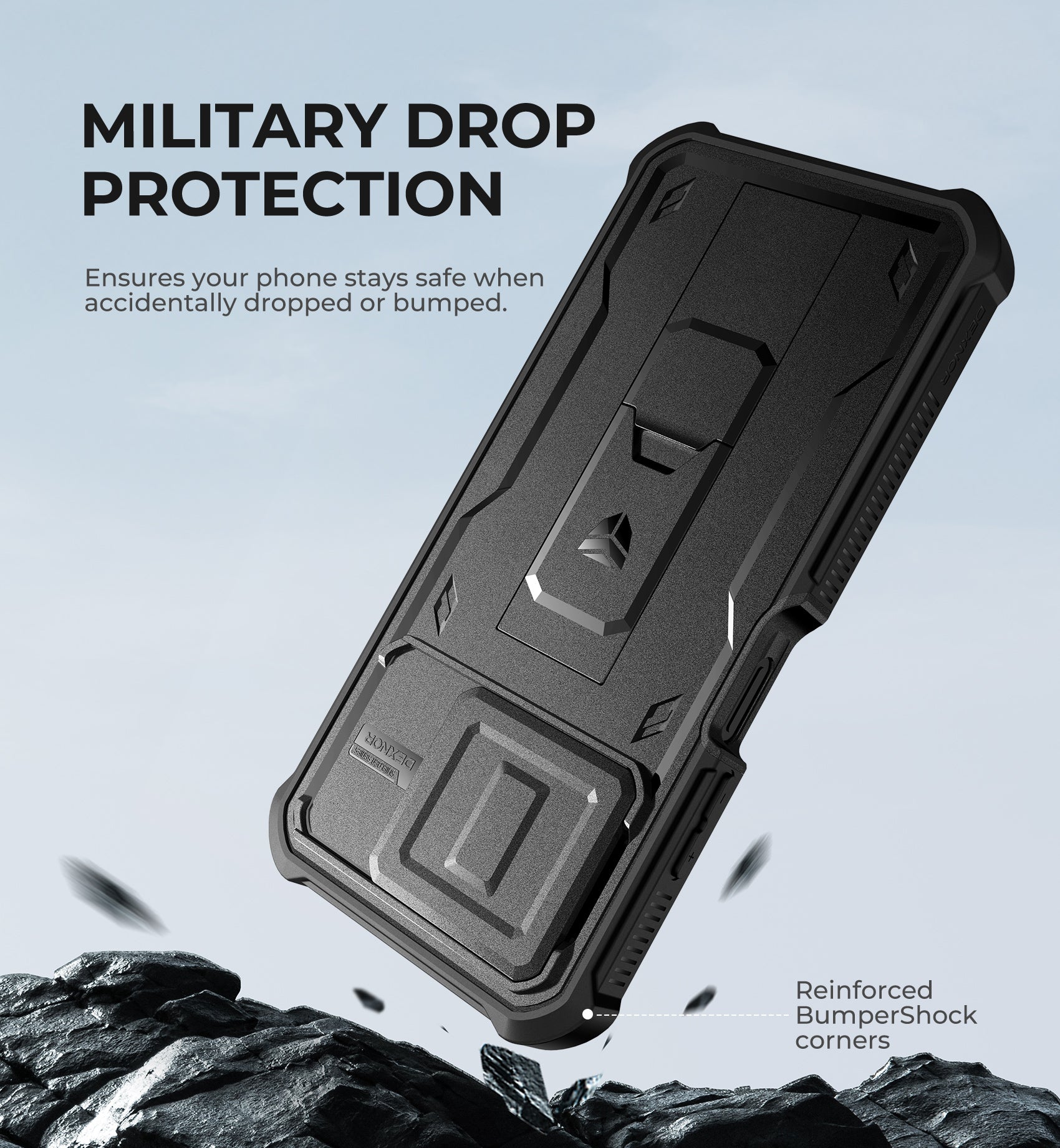 Dexnor Case for Motorola Moto-G 5G 2025 2 Front Frame Built-in Magnetic Slide Camera Cover Kickstand Heavy Duty Protection Shockproof with Screen Protector