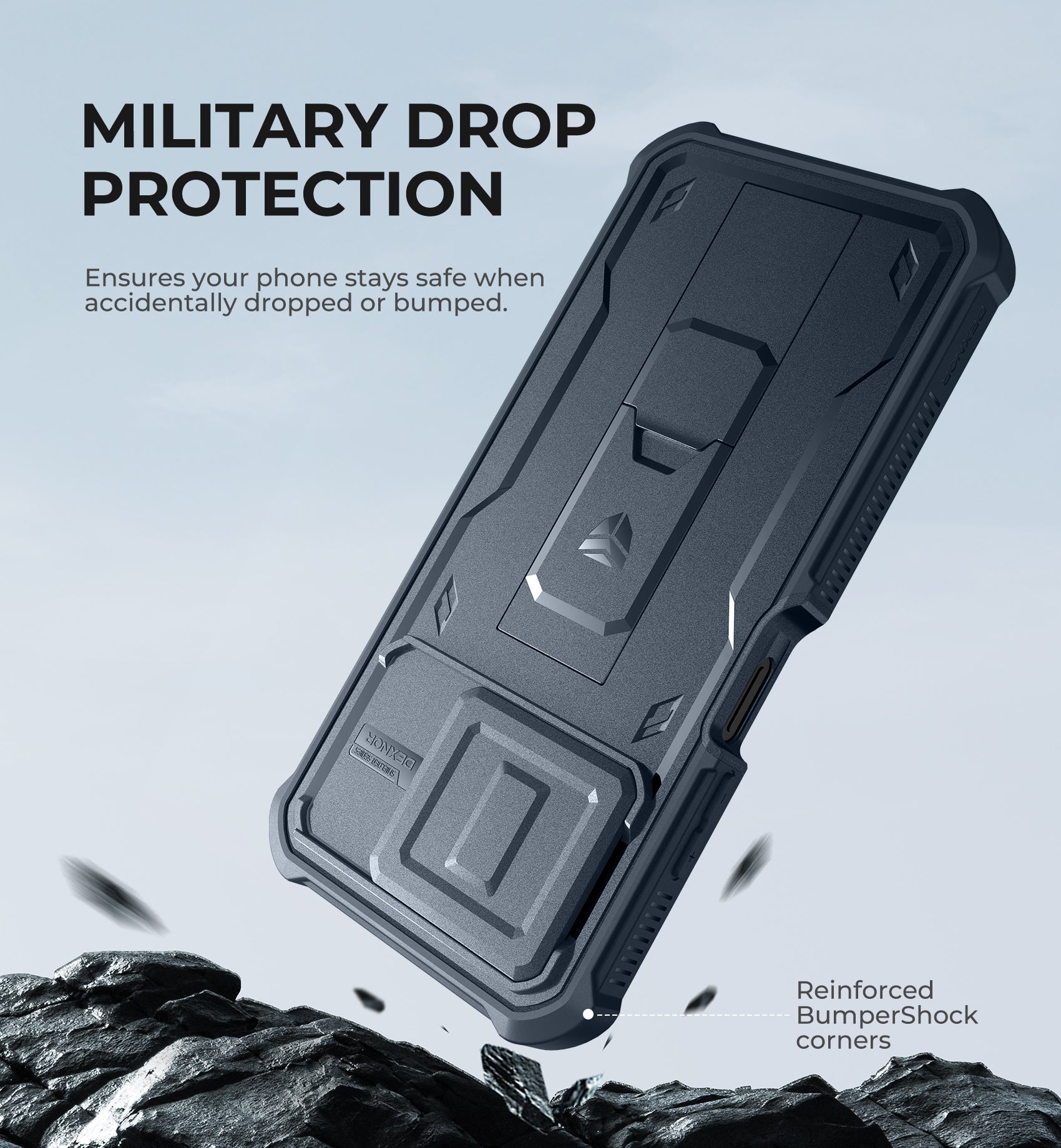 Dexnor Case for Motorola Moto-G 5G 2025 2 Front Frame Built-in Magnetic Slide Camera Cover Kickstand Heavy Duty Protection Shockproof with Screen Protector