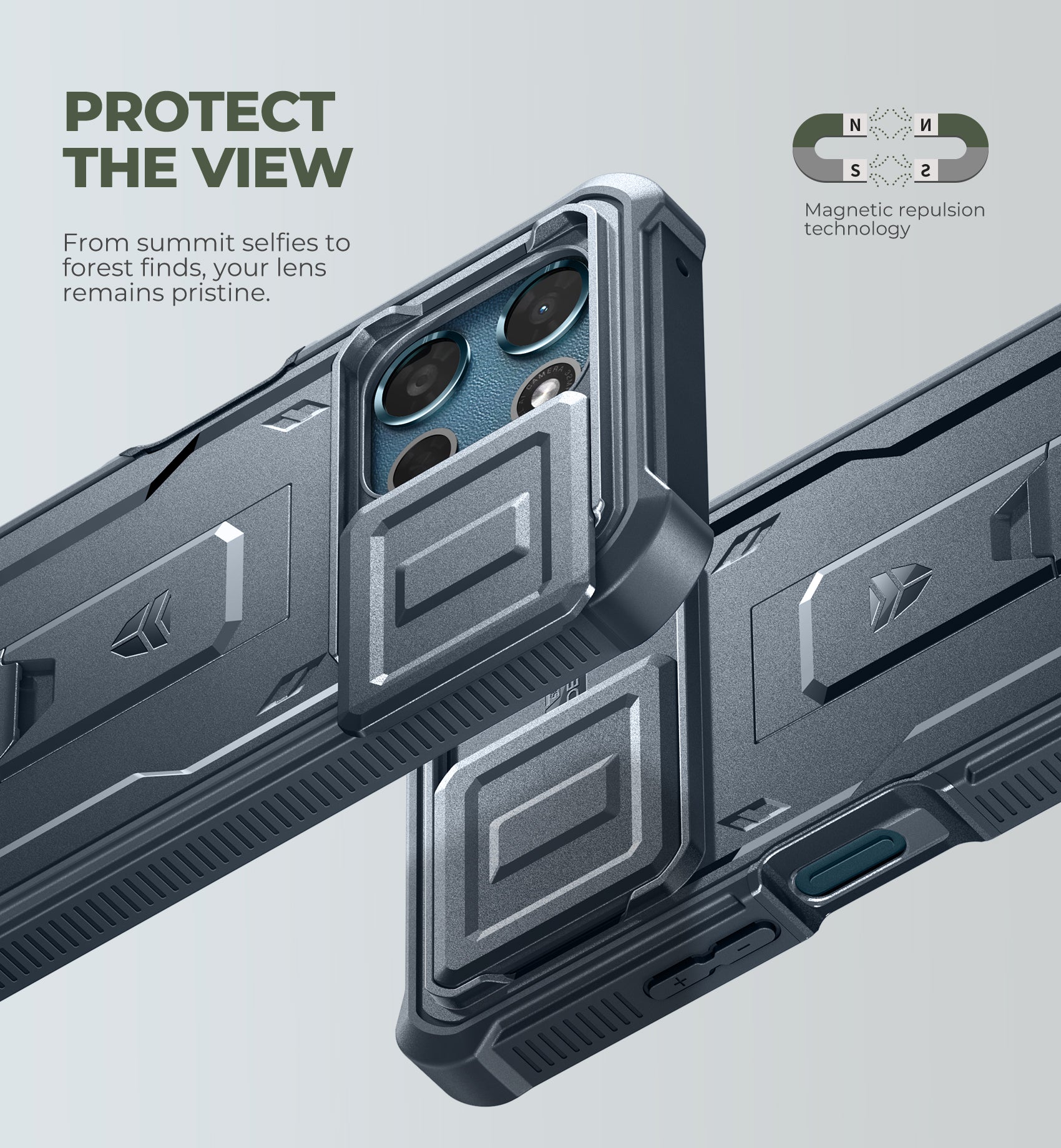Dexnor Case for Motorola Moto G Play 2026 2 Front Frame Built-in Slide Camera Cover Kickstand Heavy Duty with Screen Protector 6.7 Inch