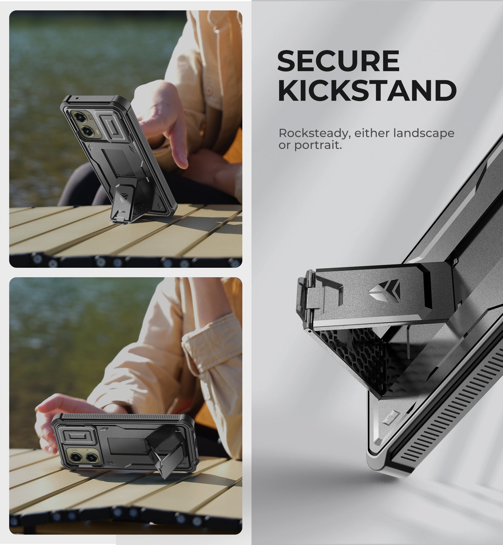 Dexnor Case for Motorola Moto G Stylus 5G 2024 Not Fit Moto G 5G 2024 Bulit-in Slide Camera Cover 2 Front Frame Heavy Duty Protection Cover with Screen Protector Kickstand 6.7 inch