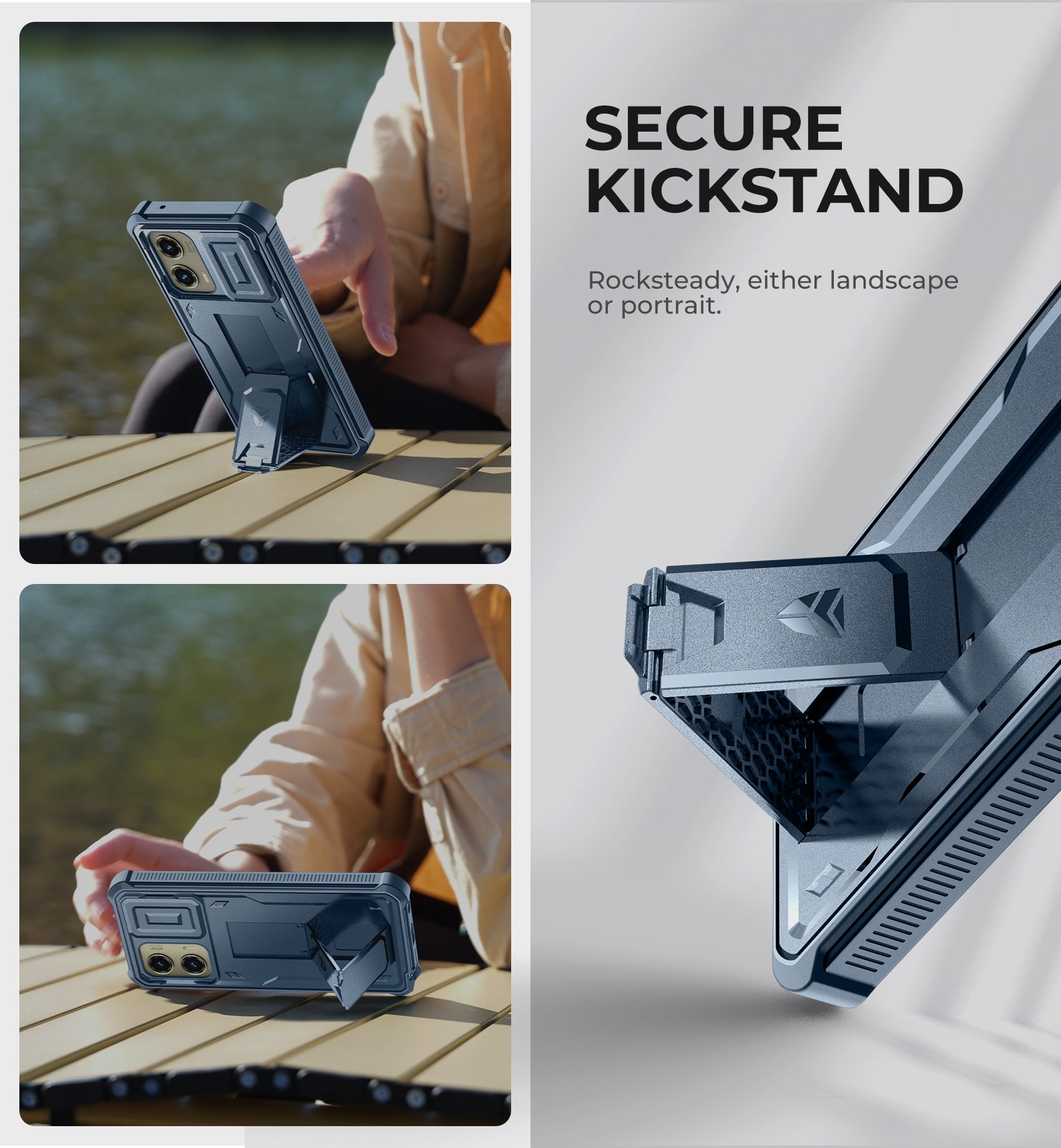 Dexnor Case for Motorola Moto G Stylus 5G 2024 Not Fit Moto G 5G 2024 Bulit-in Slide Camera Cover 2 Front Frame Heavy Duty Protection Cover with Screen Protector Kickstand 6.7 inch