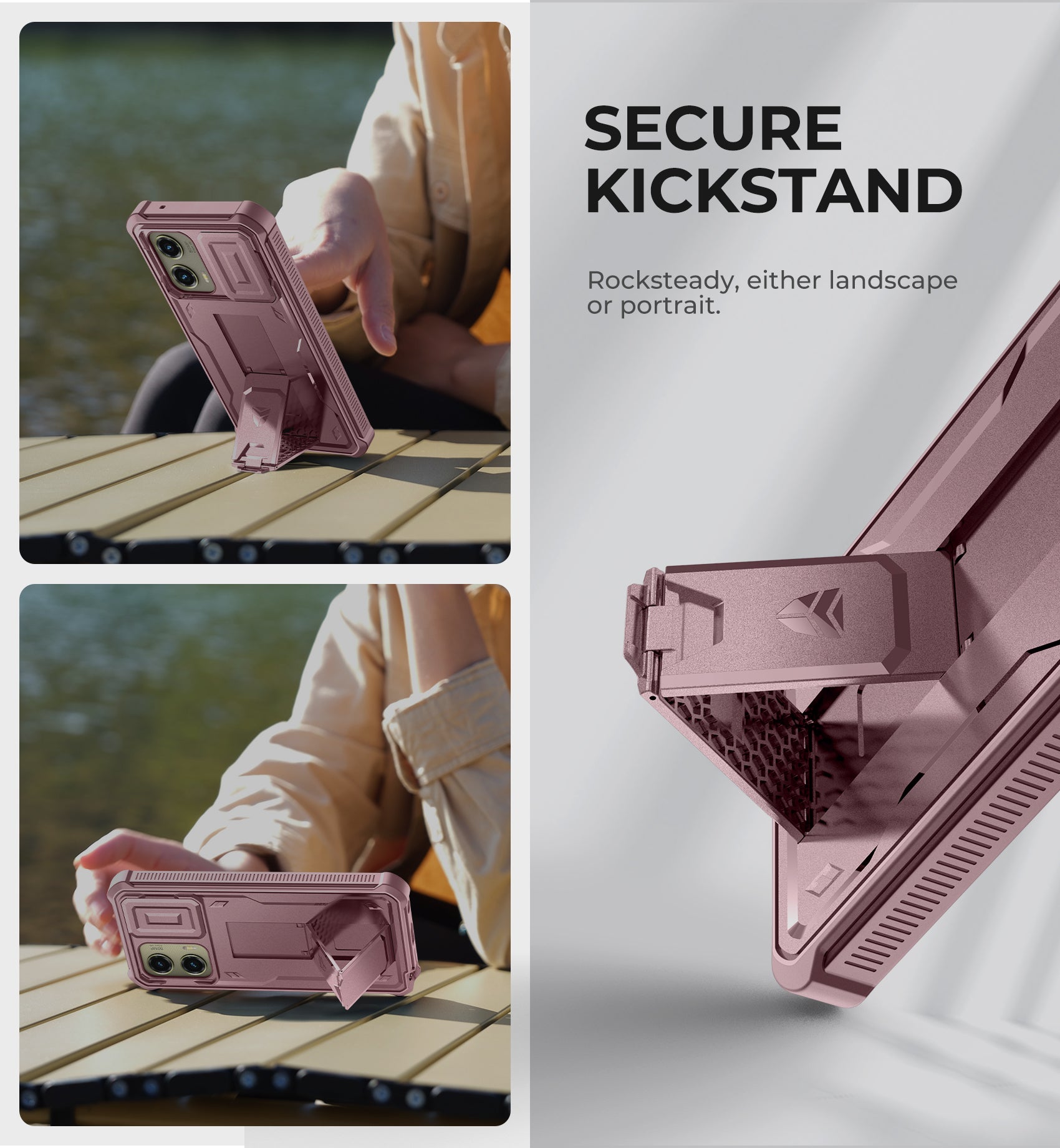 Dexnor Case for Motorola Moto G Stylus 5G 2024 Not Fit Moto G 5G 2024 Bulit-in Slide Camera Cover 2 Front Frame Heavy Duty Protection Cover with Screen Protector Kickstand 6.7 inch