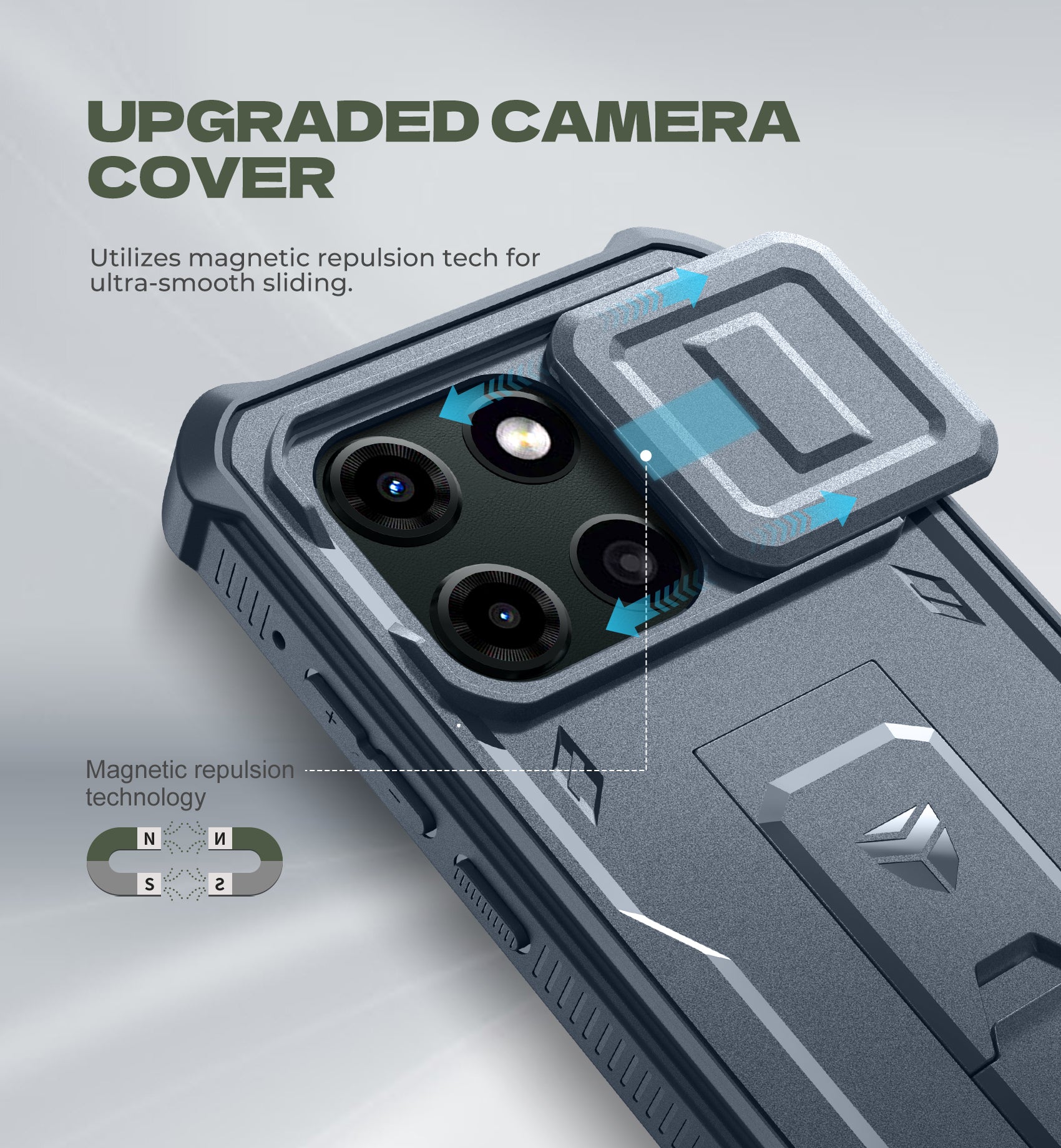 Dexnor Case for Motorola Moto G-Stylus-5G 2026 2 Front Frame Built-in Magnetic Slide Camera Cover Heavy Duty Protection Shockproof Cover with Screen Protector Kickstand 6.7 inch