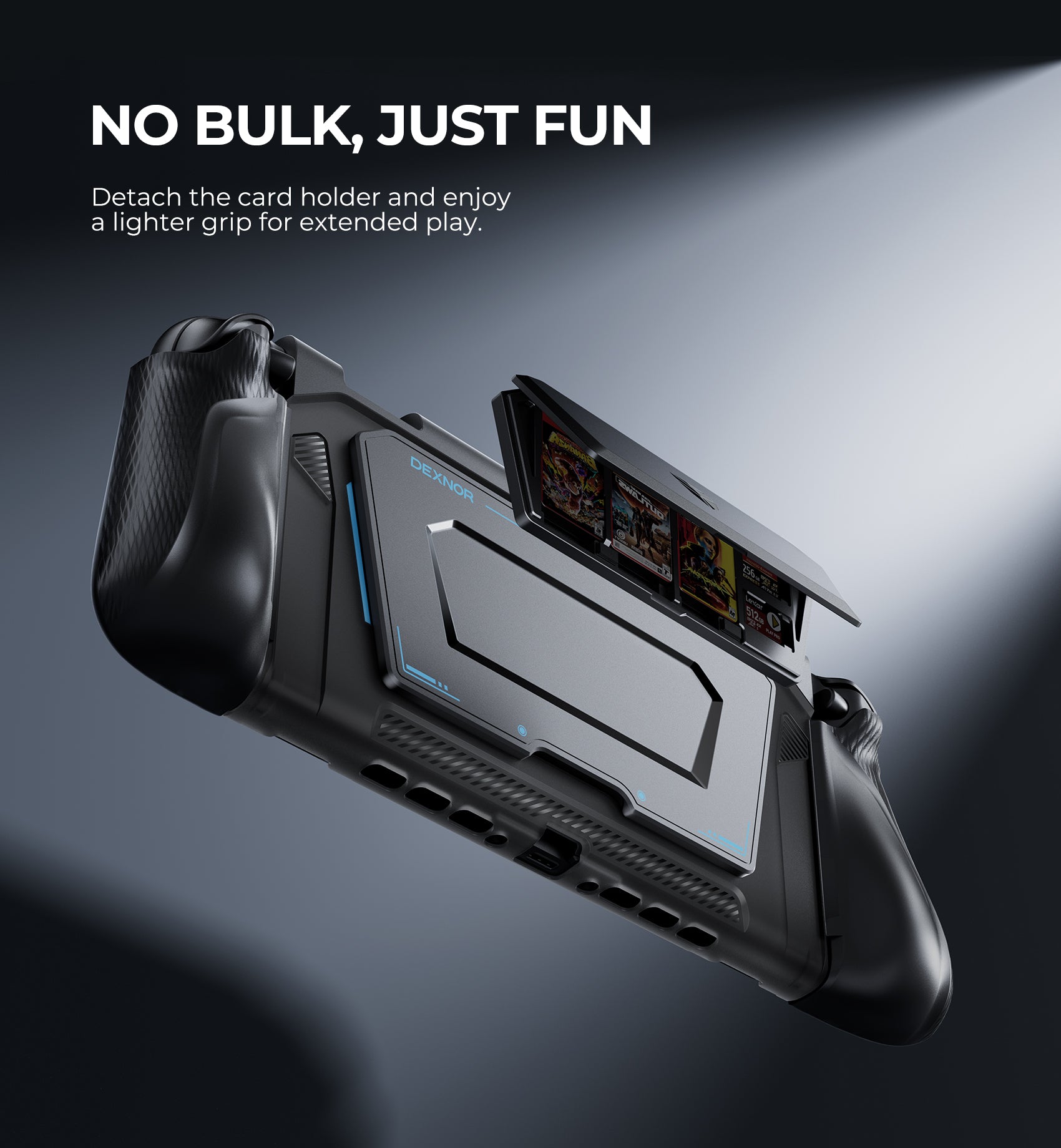 Dexnor Case for Nintendo Switch 2 2025 Dockable Cover with Flip Stand Detachable Magnetic Card Holder 3 Games 2 SD Card Storage Ergonomic Grip Quick-Release Joy-Con Design