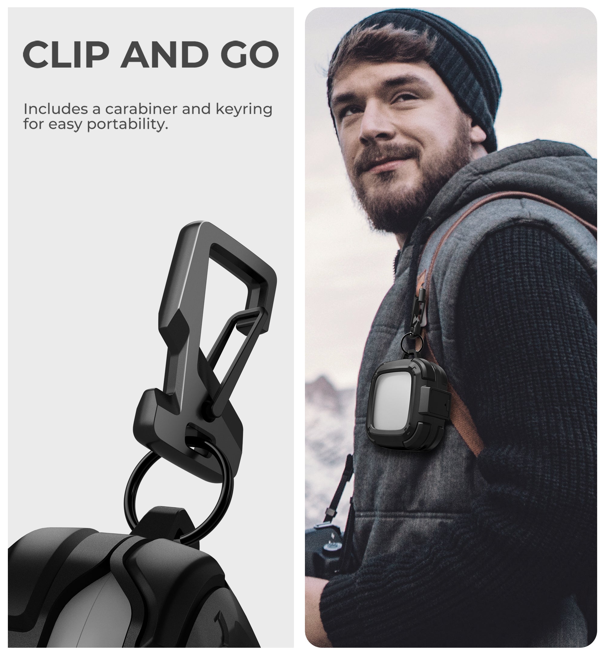 Dexnor Case for SHOKZ OpenFit Air with Drop-Proof Lock hockproof Rugged Bumper Cases Protective Cover with Carabiner Keyring leaner Kit