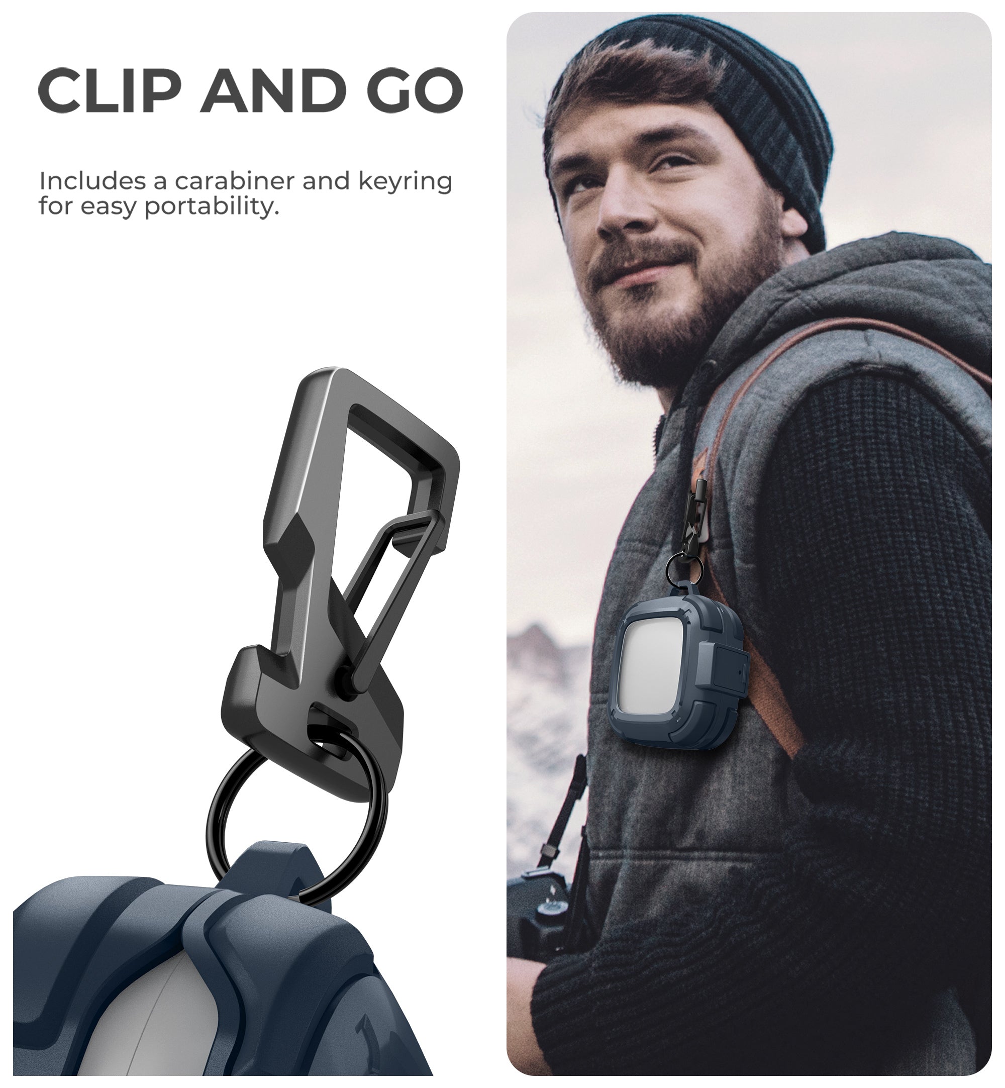 Dexnor Case for SHOKZ OpenFit Air with Drop-Proof Lock hockproof Rugged Bumper Cases Protective Cover with Carabiner Keyring leaner Kit