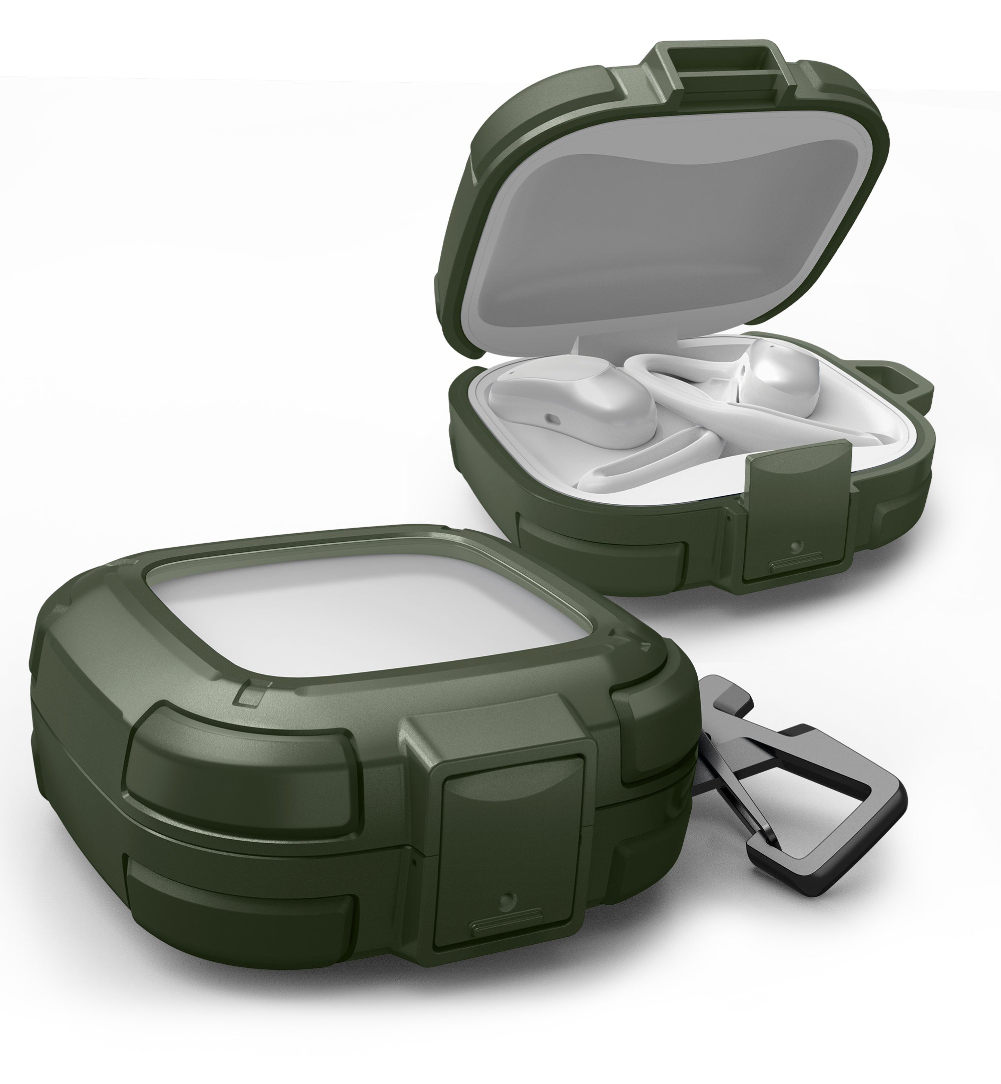 Dexnor Case for SHOKZ OpenFit Air with Drop-Proof Lock hockproof Rugged Bumper Cases Protective Cover with Carabiner Keyring leaner Kit