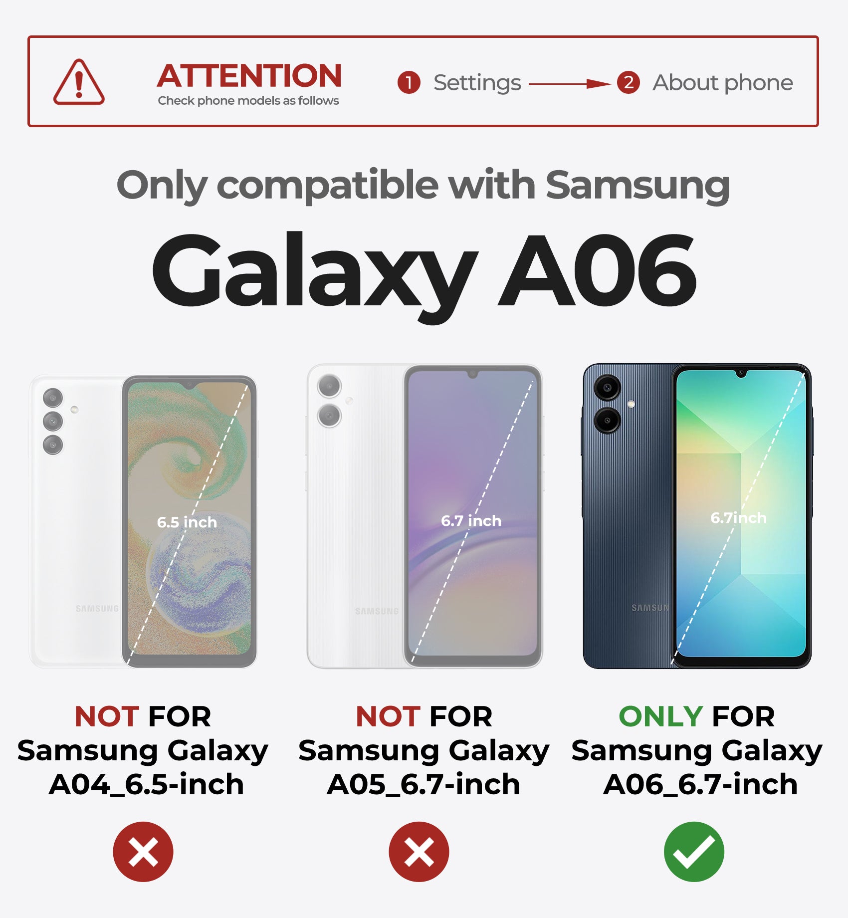 Dexnor Case for Samsung Galaxy A06 2 Front Frame Built-in Magnetic Slide Camera Cover Kickstand Heavy Duty Protection Shockproof with Screen Protector