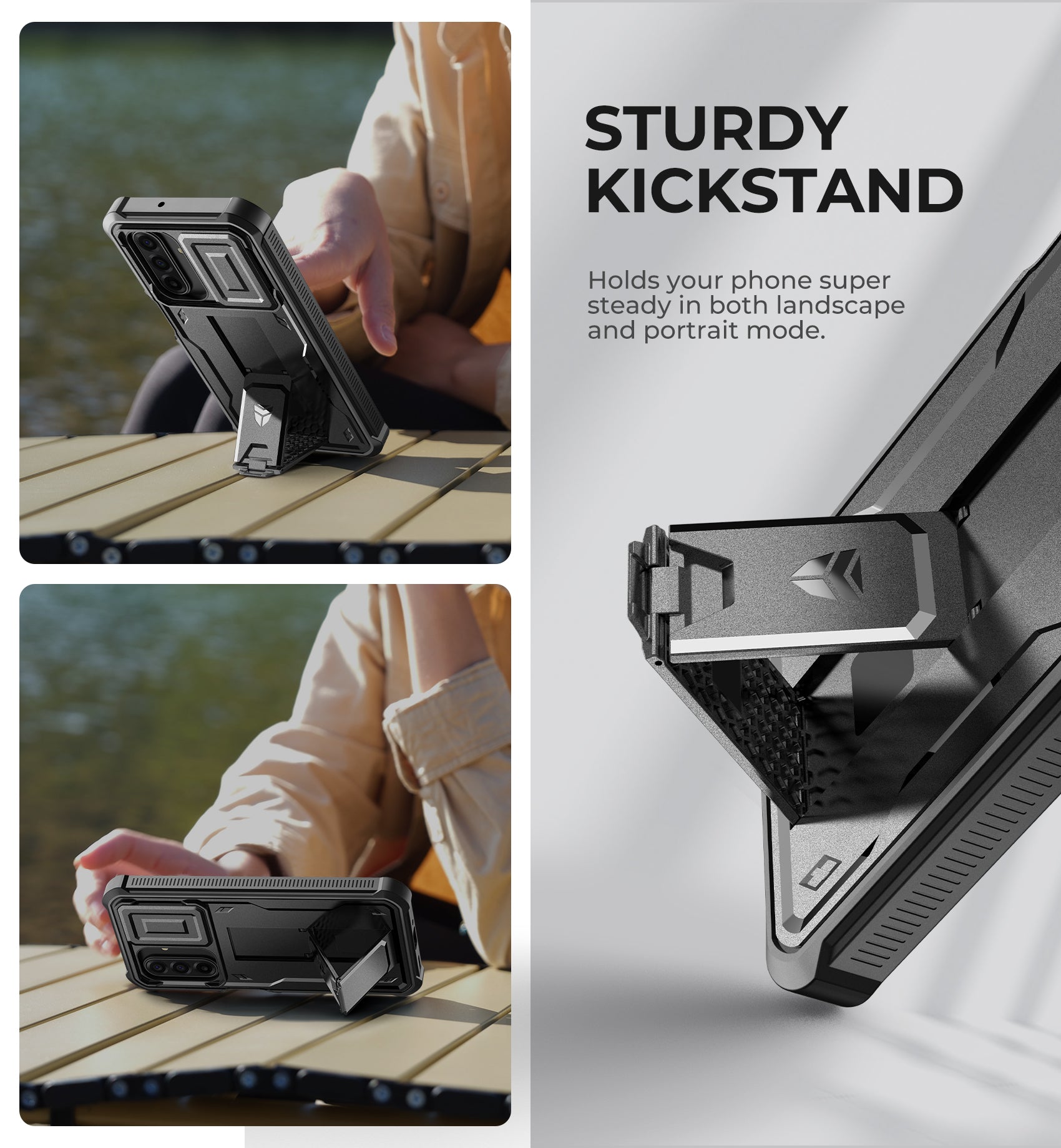 Dexnor Case for Samsung Galaxy A17 5G 2 Front Frame Bulit-in Magnetic Slide Camera Cover Kickstand Heavy Duty Protection Shockproof Samsung with Screen Protector 6.7 Inch