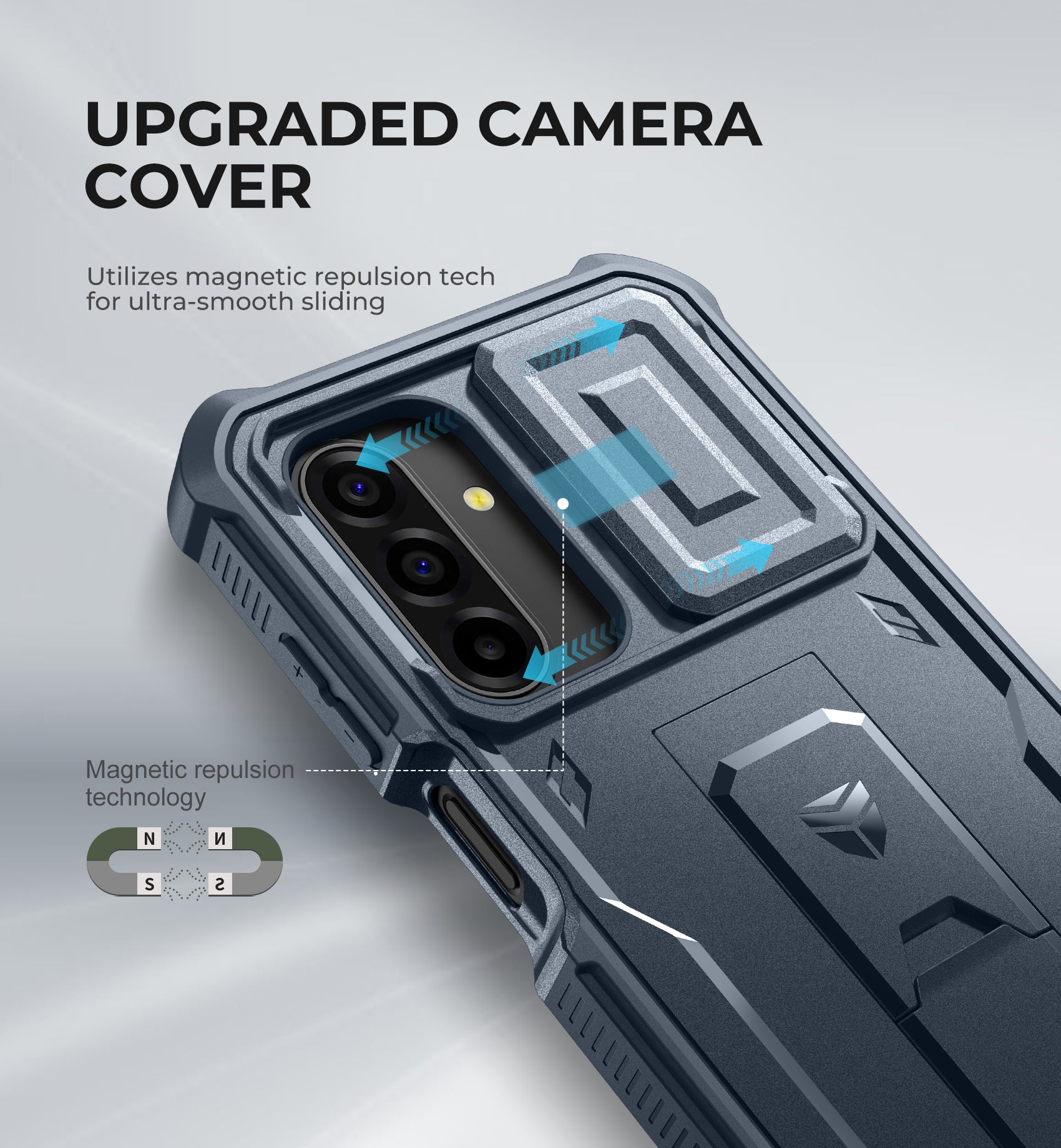 Dexnor Case for Samsung Galaxy A17 5G 2 Front Frame Bulit-in Magnetic Slide Camera Cover Kickstand Heavy Duty Protection Shockproof Samsung with Screen Protector 6.7 Inch