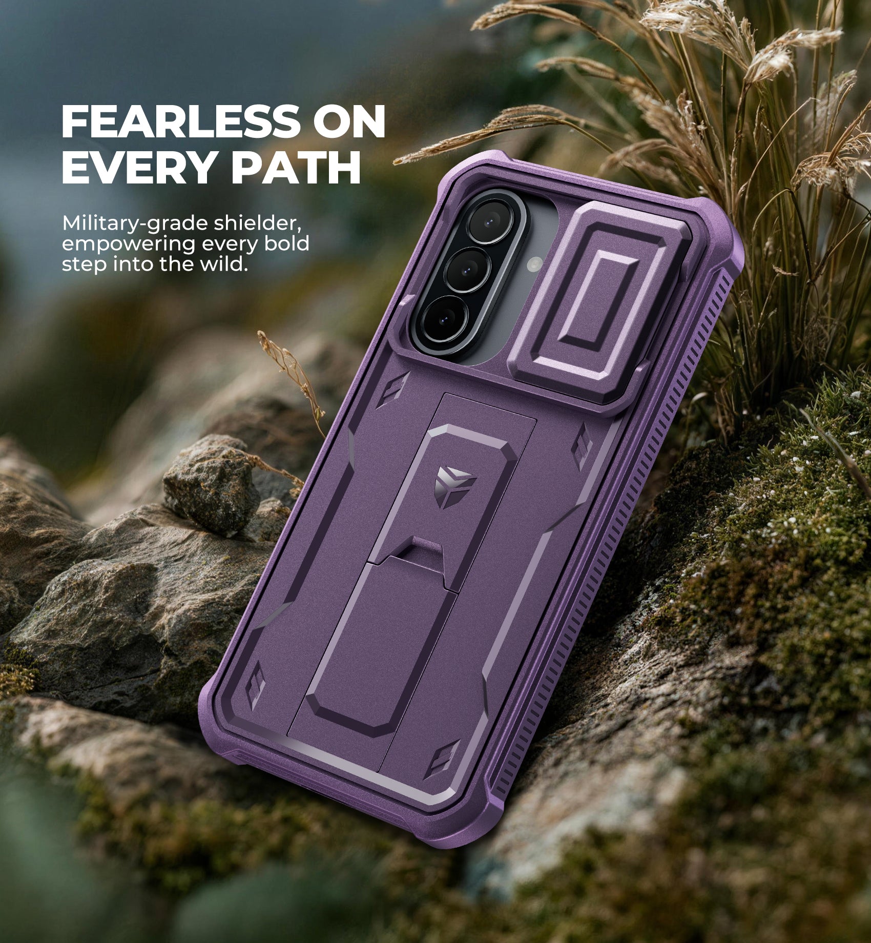 Dexnor Case for Samsung Galaxy A57 5G 2 Front Frame Built-in Magnetic Slide Camera Cover Kickstand Heavy Duty Protection Shockproof Phone Cover with Screen Protector 6.7 inch