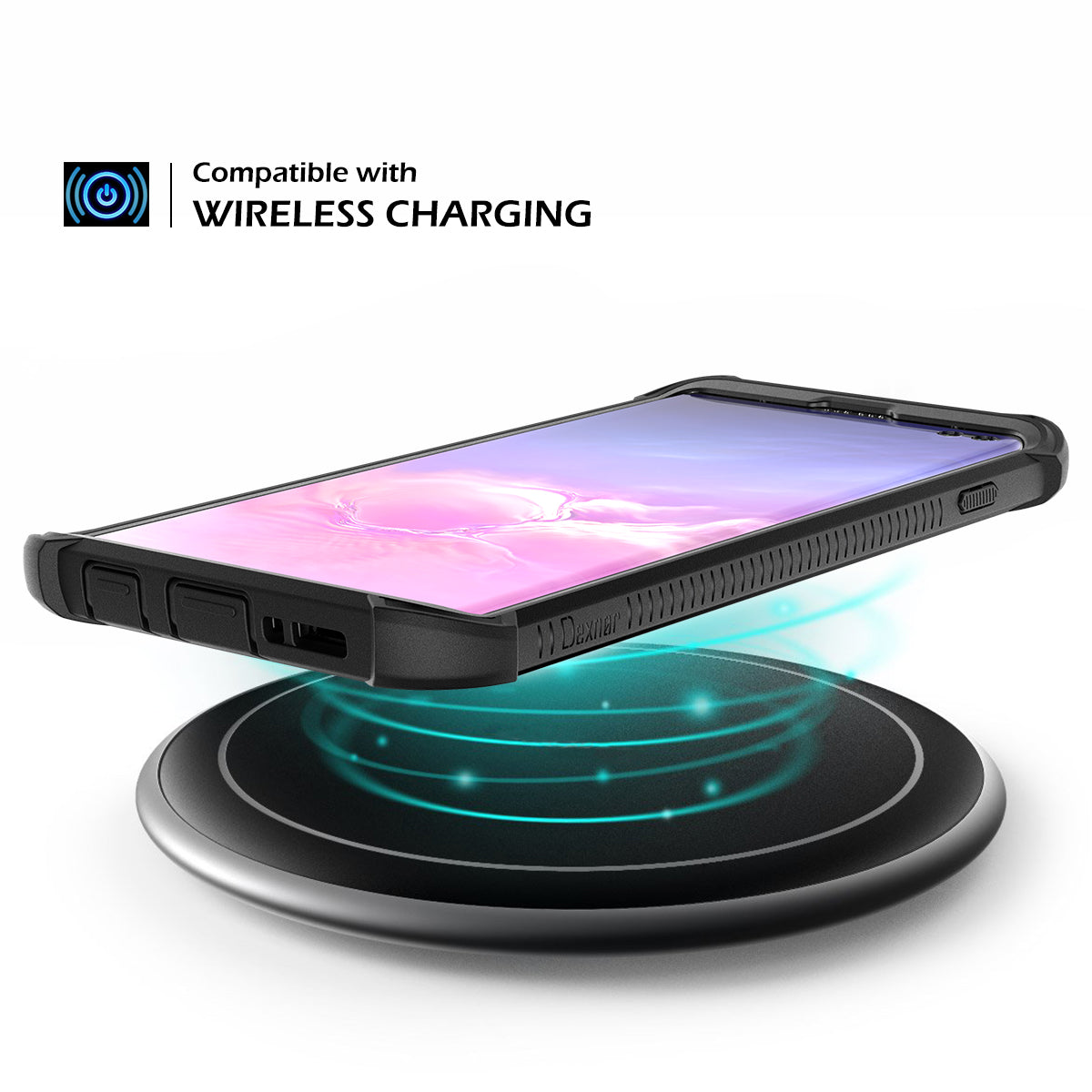 Dexnor Case for Samsung Galaxy S10 6.1 Inch Heavy Duty Protection Hard Back Defender Protector Protective Shockproof Bumper Cover