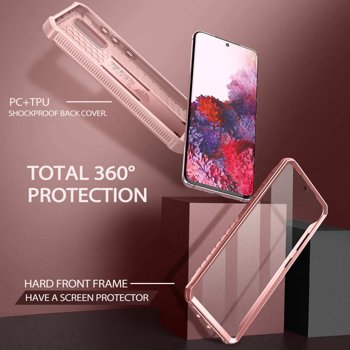 Dexnor Case for Samsung Galaxy S20 With Single Screen Protector Full Body Bumper Kickstand Heavy-duty Shockproof Rugged Cover.