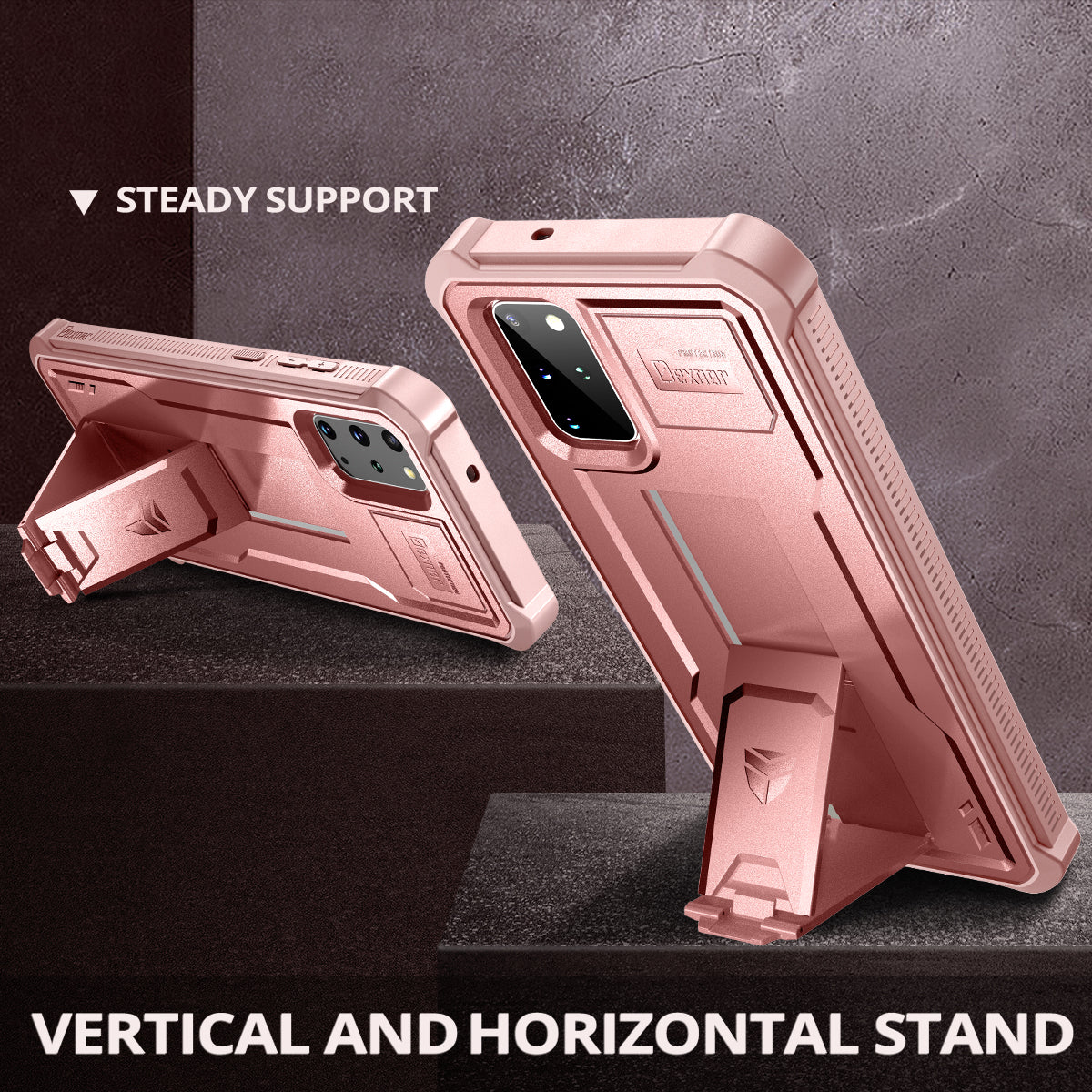 Dexnor Case for Samsung Galaxy S20 Plus With Single Screen Protector Full Body Bumper Kickstand Heavy-duty Shockproof Rugged Cover.