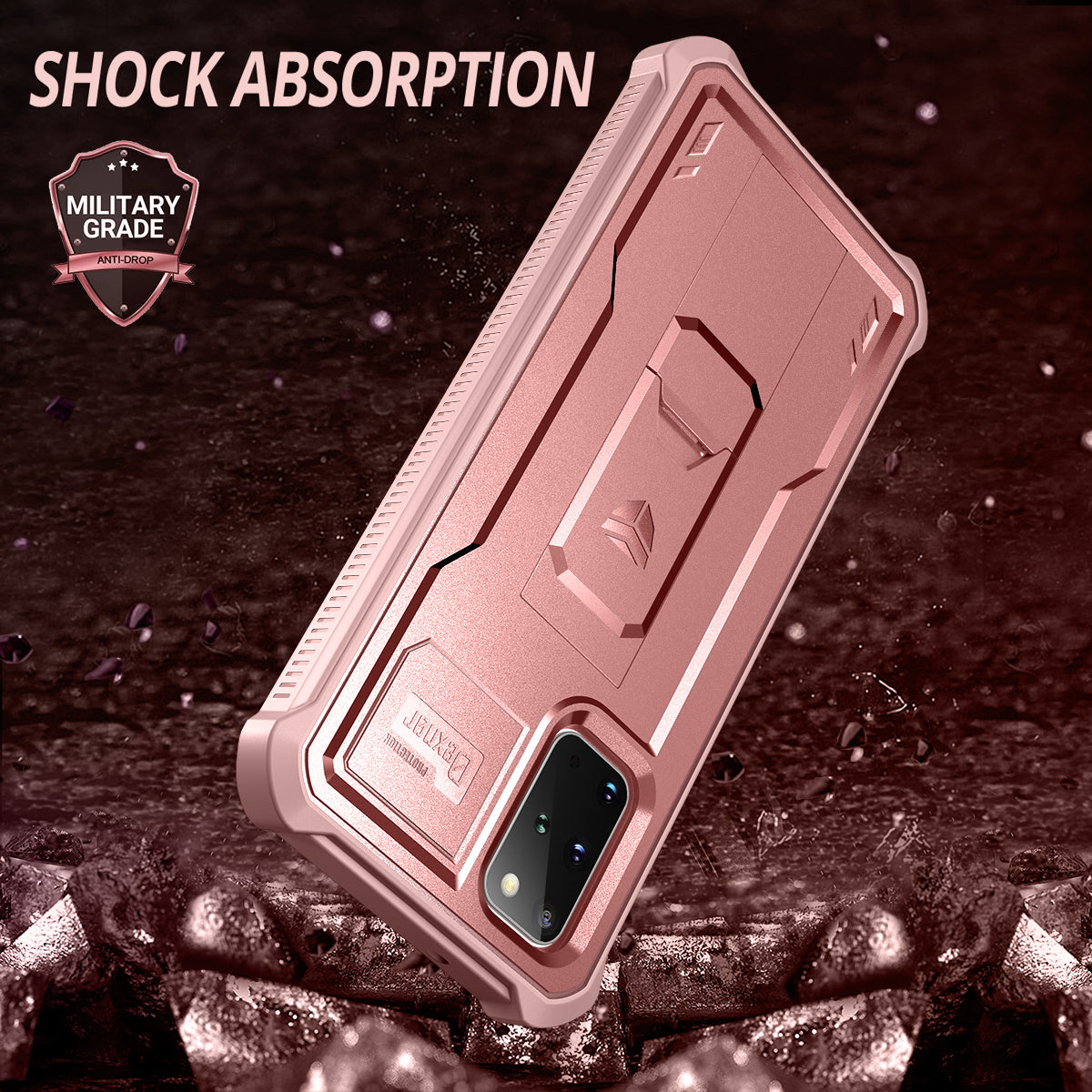 Dexnor Case for Samsung Galaxy S20 Plus With Single Screen Protector Full Body Bumper Kickstand Heavy-duty Shockproof Rugged Cover.