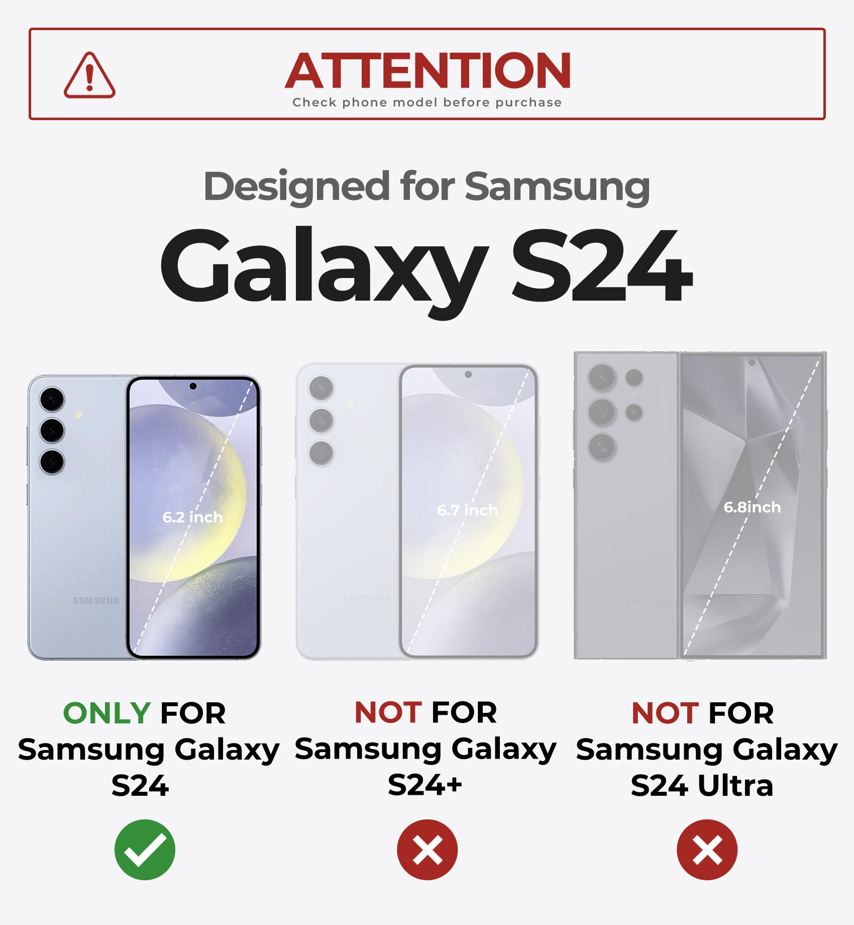 Dexnor Case for Samsung Galaxy S24 with Kickstand 2 Front Frames Built-in Screen Protector Compatible with Magsafe Rugged Shockproof Full-body Protective Cover