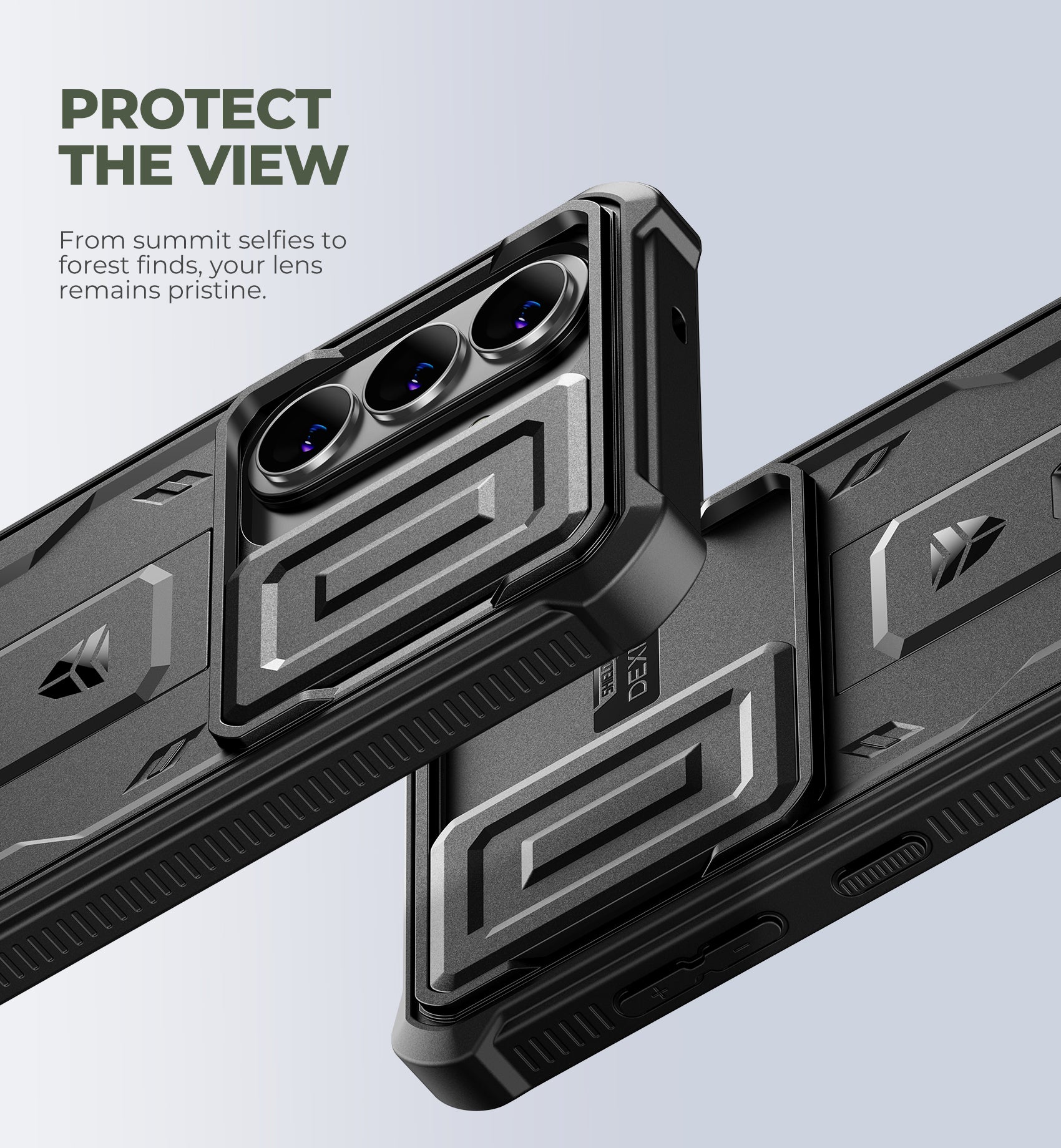 Dexnor Case for Samsung Galaxy S26 with Upgraded Slide Camera Cover 2 Front Frames Built-in Screen Protector Kickstand Heavy-Duty Rugged Case Full-Body Protective Cover 2026