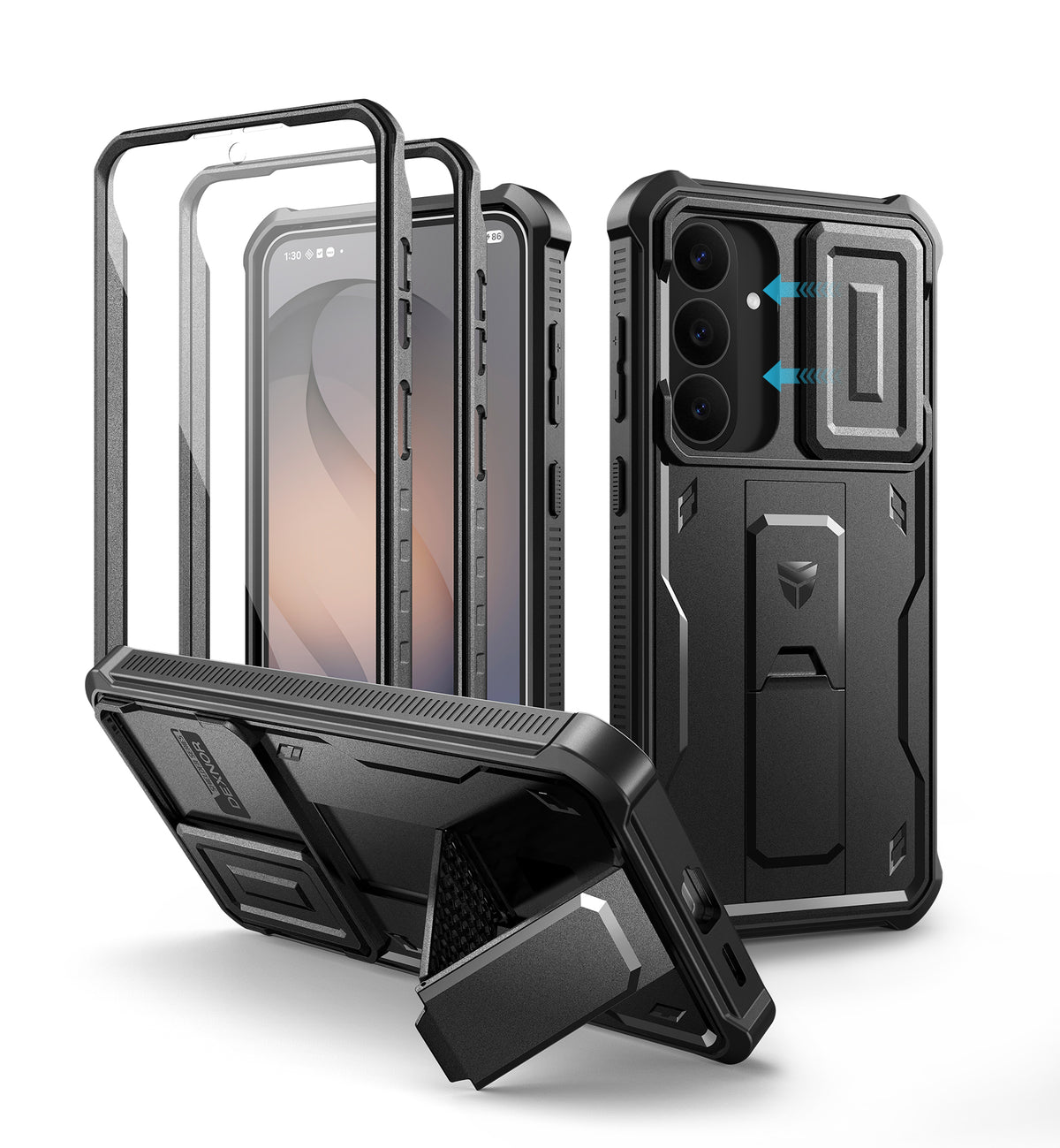 Dexnor Case for Samsung Galaxy S26 FE with Camera Cover Adjustable Kickstand Screen Protector Compatible with MagSafe Rugged Full-body Shockproof Bumper Magnetic Protective Cover