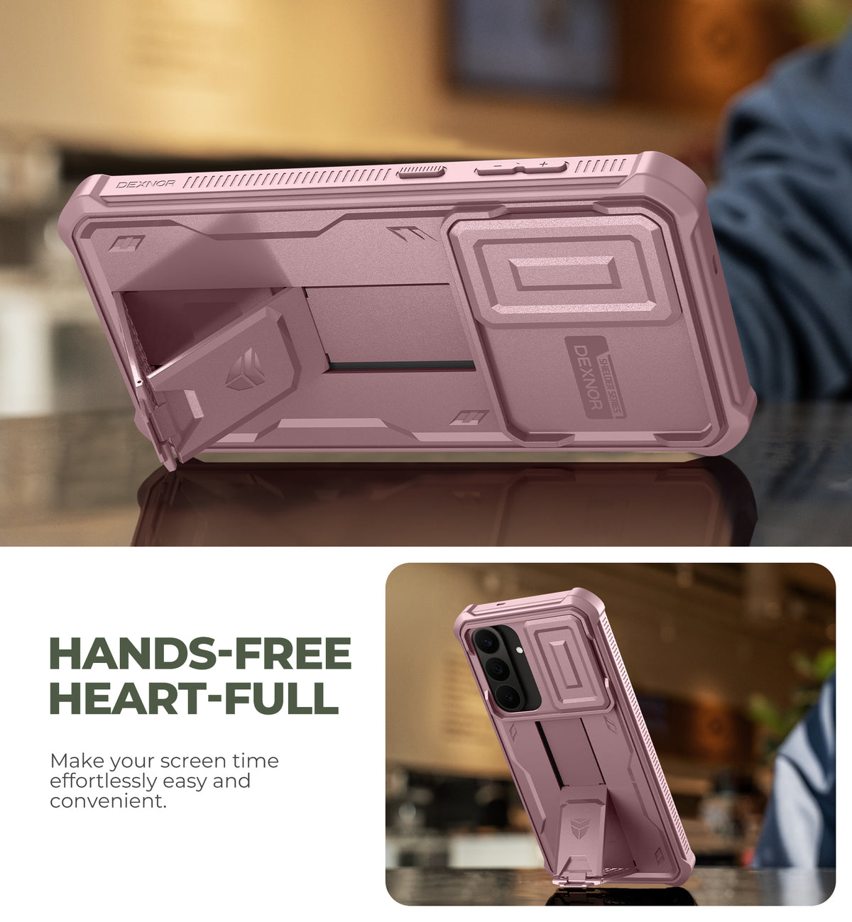 Dexnor Case for Samsung Galaxy S26 FE with Camera Cover Adjustable Kickstand Screen Protector Compatible with MagSafe Rugged Full-body Shockproof Bumper Magnetic Protective Cover
