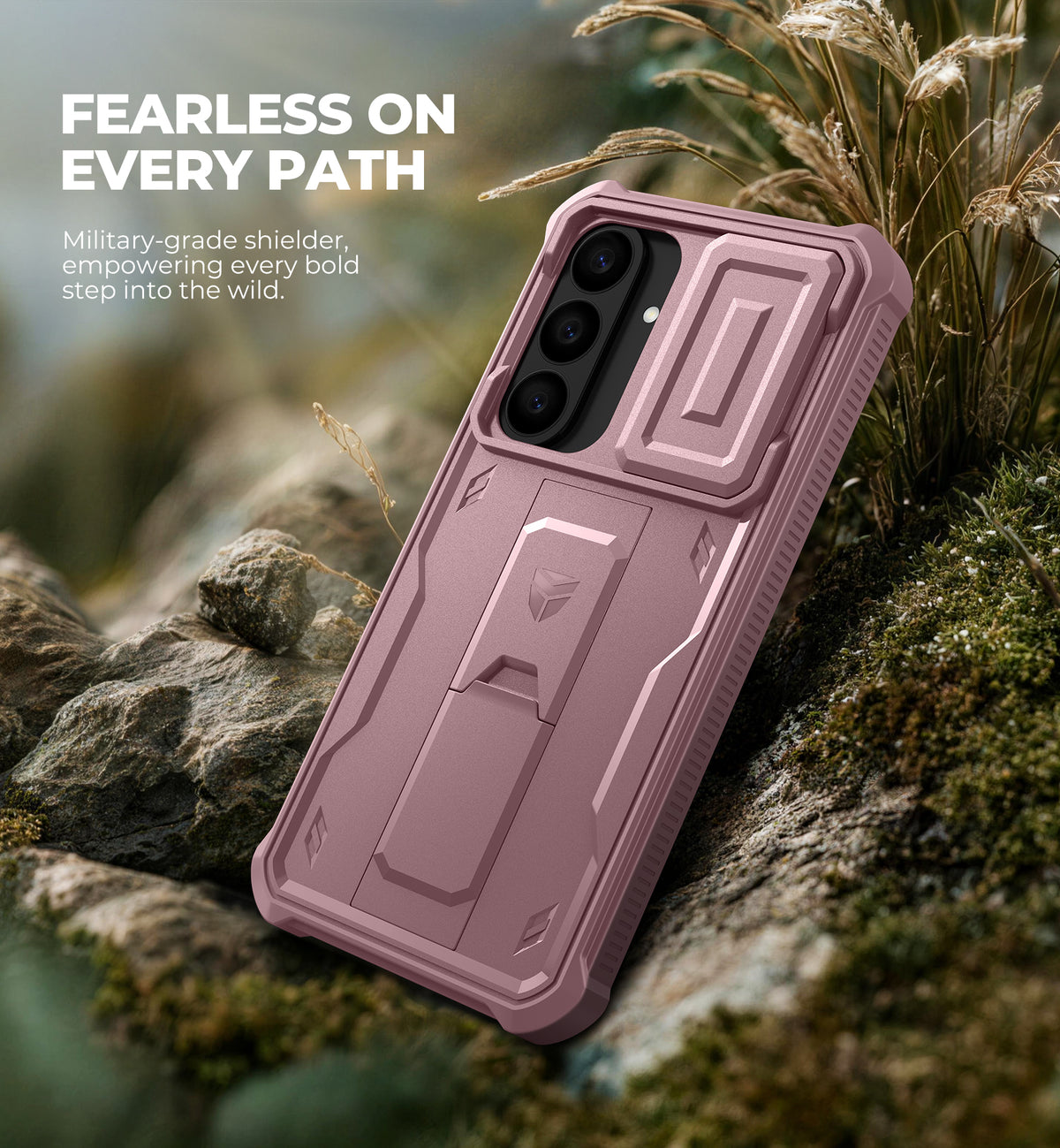 Dexnor Case for Samsung Galaxy S26 FE with Camera Cover Adjustable Kickstand Screen Protector Compatible with MagSafe Rugged Full-body Shockproof Bumper Magnetic Protective Cover