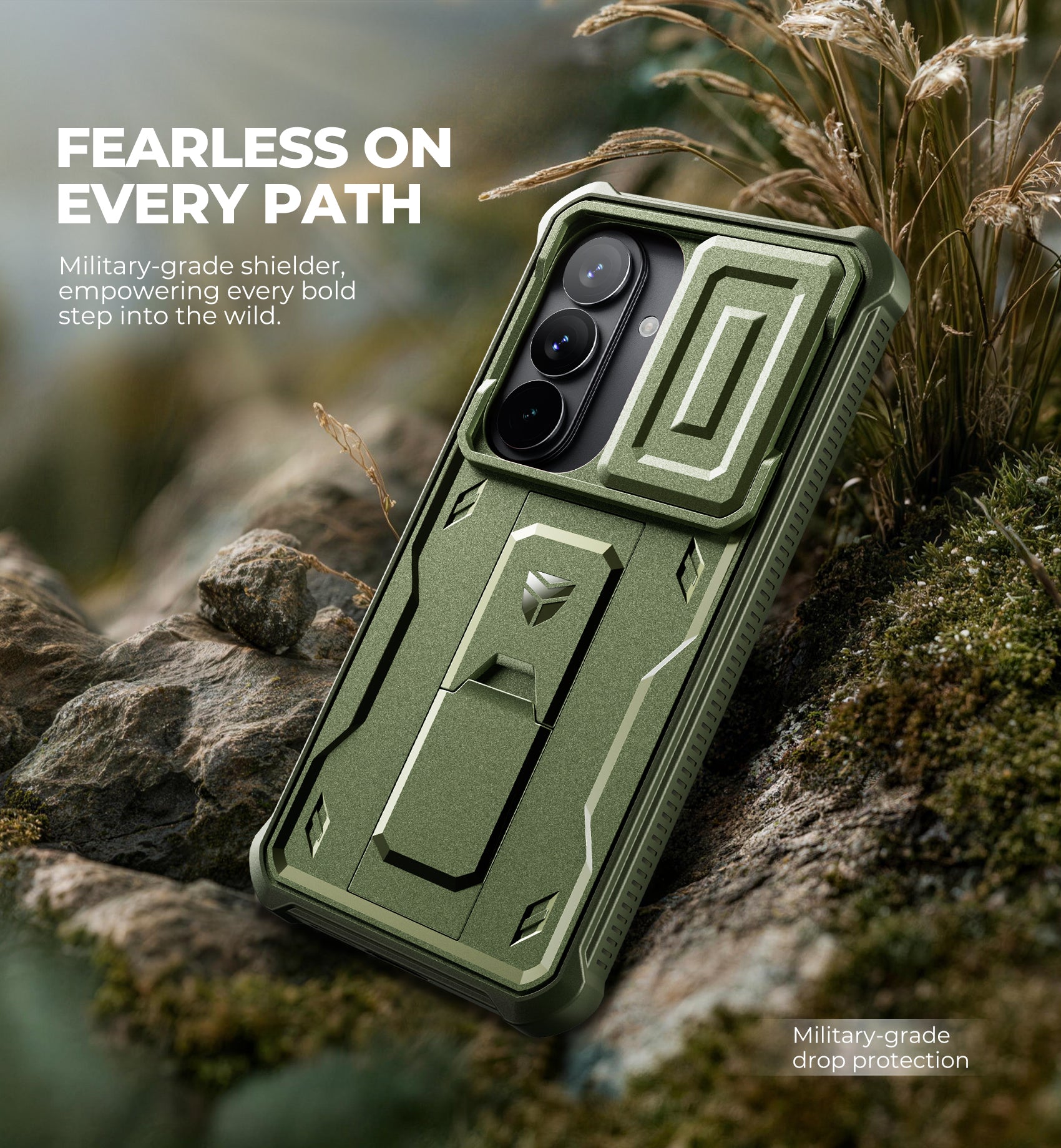 Dexnor Case for Samsung Galaxy S26 with Upgraded Slide Camera Cover 2 Front Frames Built-in Screen Protector Kickstand Heavy-Duty Rugged Case Full-Body Protective Cover 2026