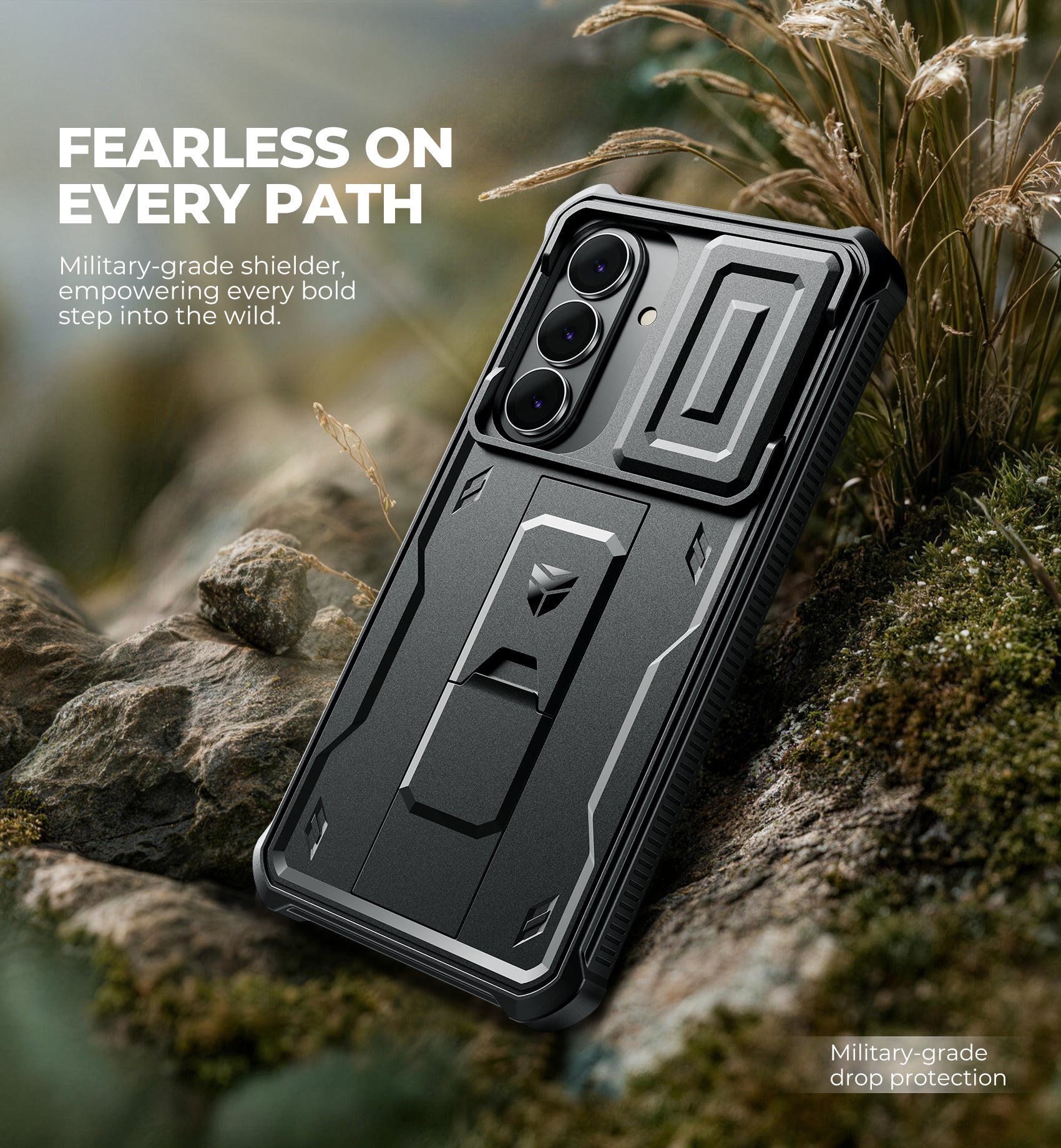 Dexnor Case for Samsung Galaxy S26 Plus with Upgraded Slide Camera Cover 2 Front Frames Built-in Screen Protector Kickstand 2026