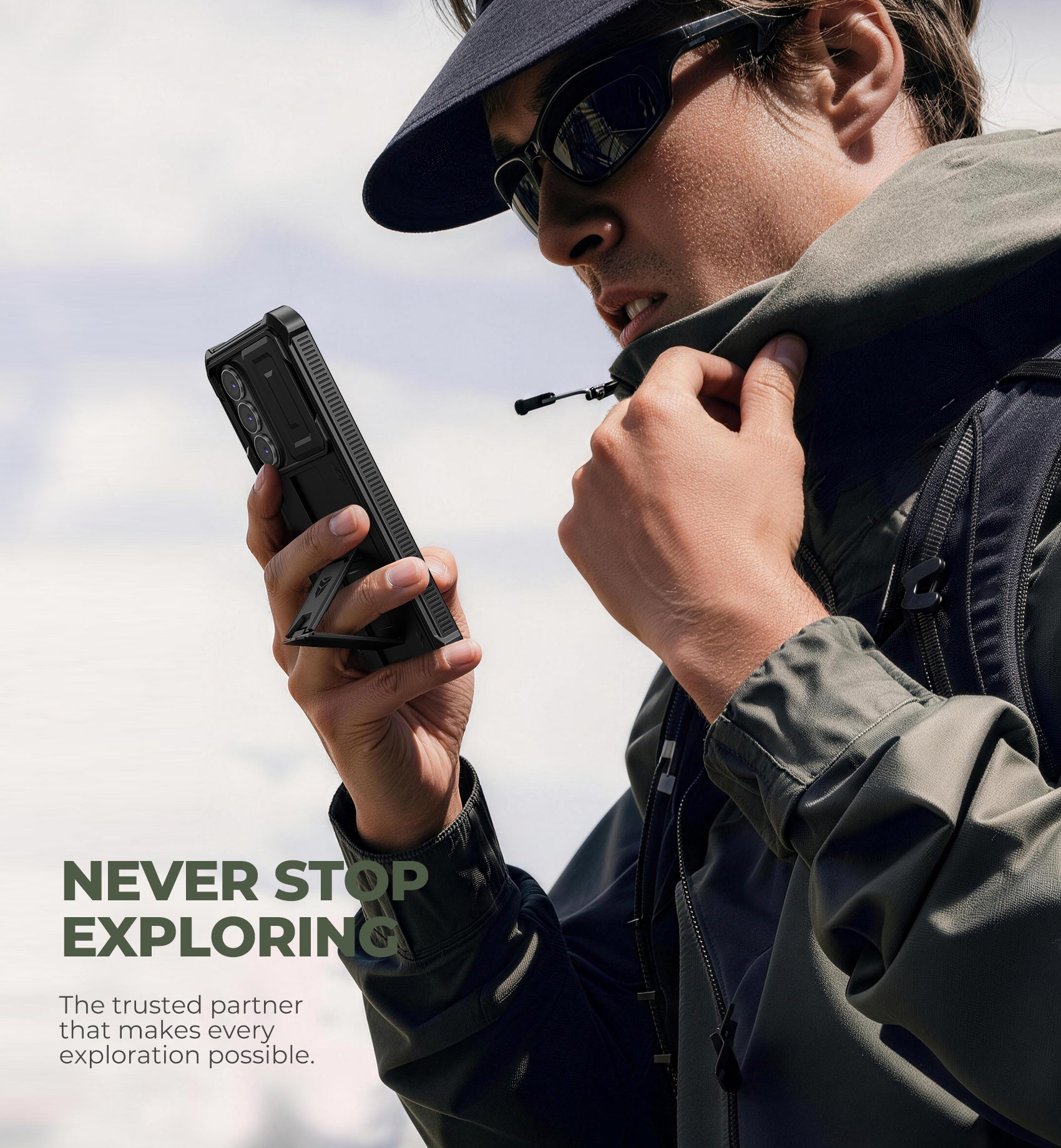 Dexnor Case for Samsung Galaxy S26 Plus with Upgraded Slide Camera Cover 2 Front Frames Built-in Screen Protector Kickstand 2026