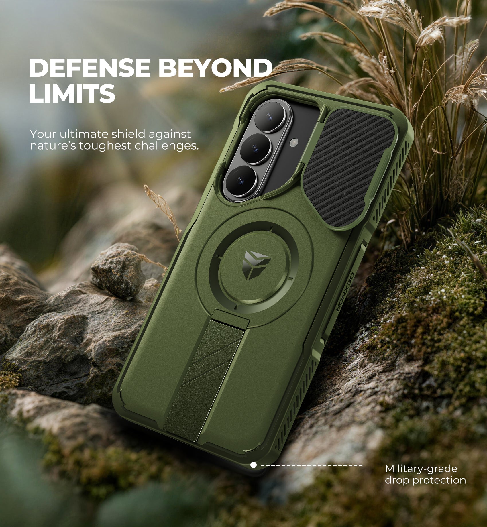 Dexnor Case for Samsung Galaxy S26 Plus with Camera Cover Adjustable Kickstand Screen Protector Compatible with MagSafe Rugged Shockproof Bumper Magnetic Protective Cover 2026