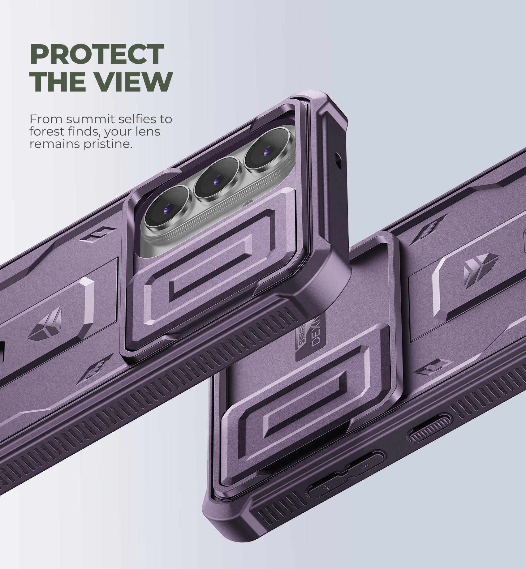 Dexnor Case for Samsung Galaxy S26 Plus with Upgraded Slide Camera Cover 2 Front Frames Built-in Screen Protector Kickstand 2026