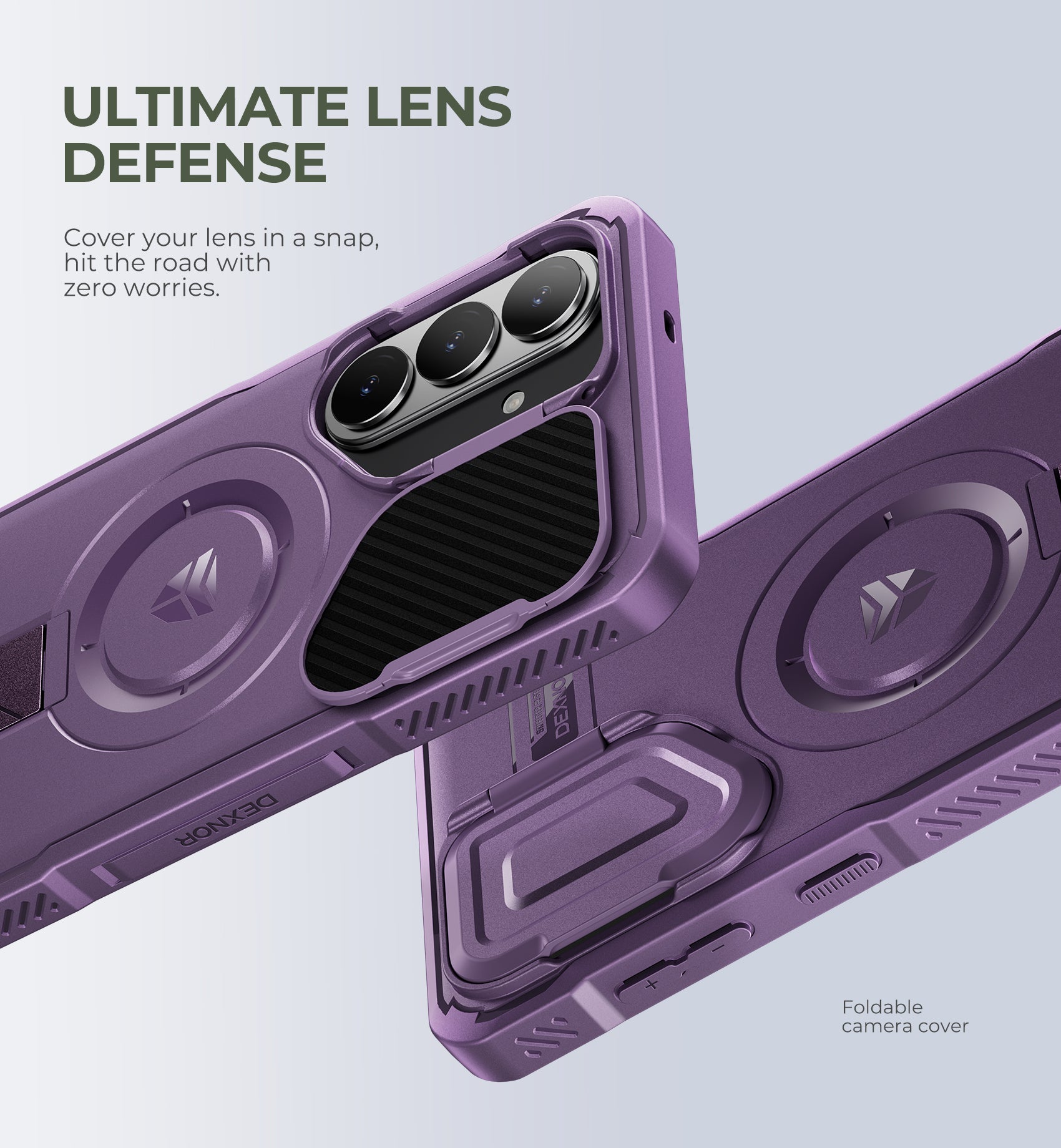 Dexnor Case for Samsung Galaxy S26 Plus with Camera Cover Adjustable Kickstand Screen Protector Compatible with MagSafe Rugged Shockproof Bumper Magnetic Protective Cover 2026