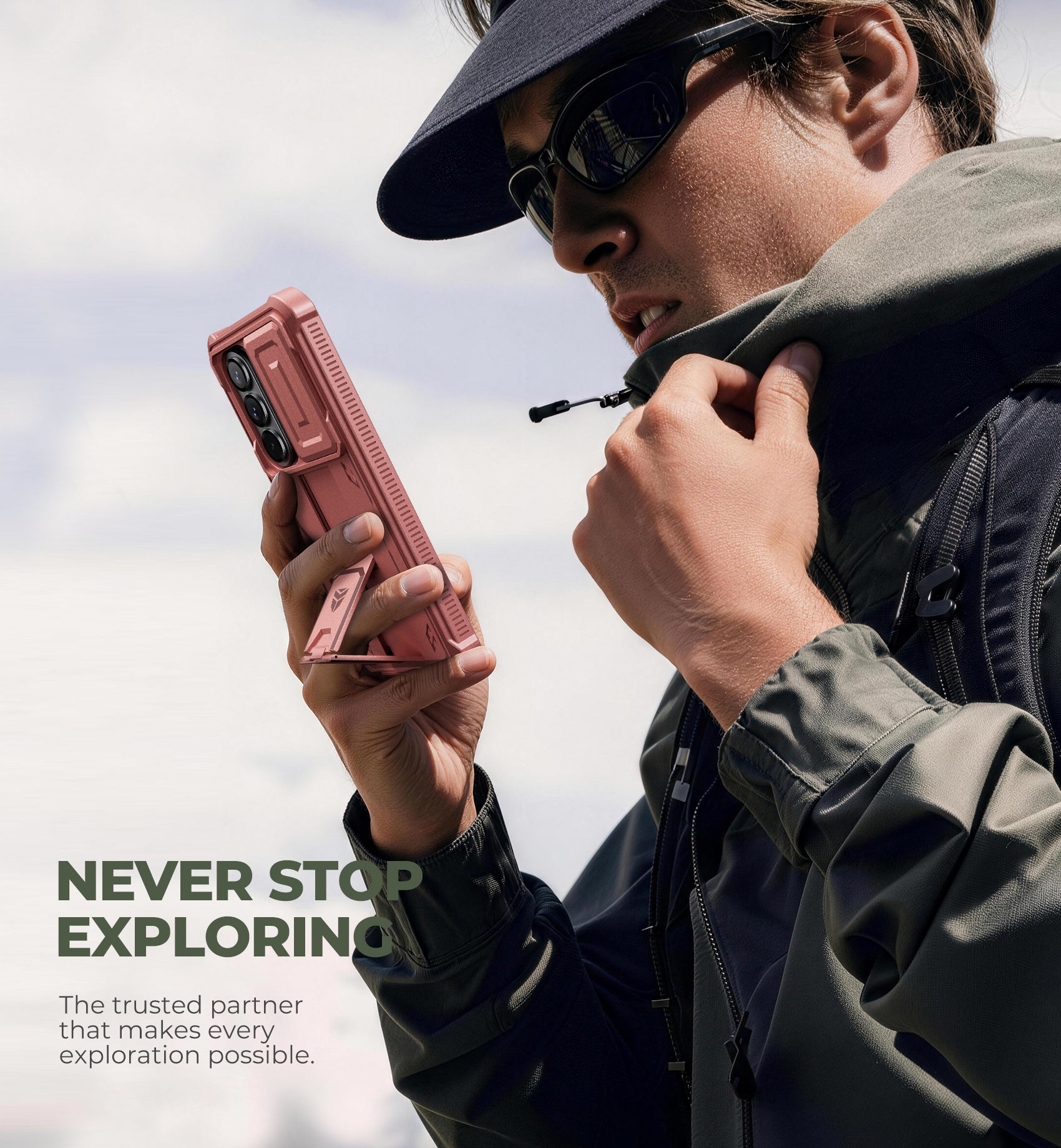 Dexnor Case for Samsung Galaxy S26 with Upgraded Slide Camera Cover 2 Front Frames Built-in Screen Protector Kickstand Heavy-Duty Rugged Case Full-Body Protective Cover 2026