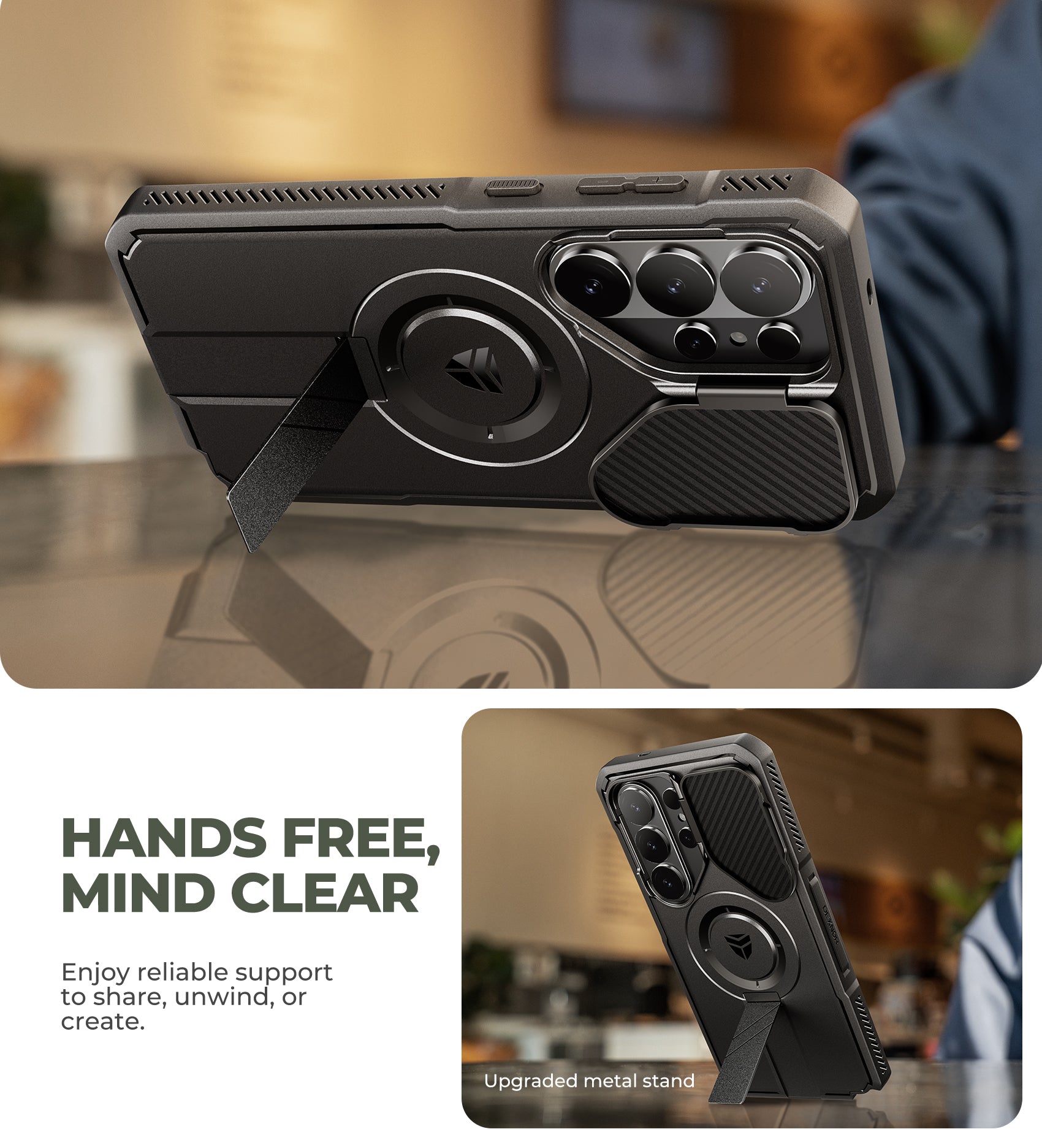 Dexnor Case for Samsung Galaxy S26 Ultra 2026 with Camera Cover Adjustable Kickstand Screen Protector Compatible with MagSafe