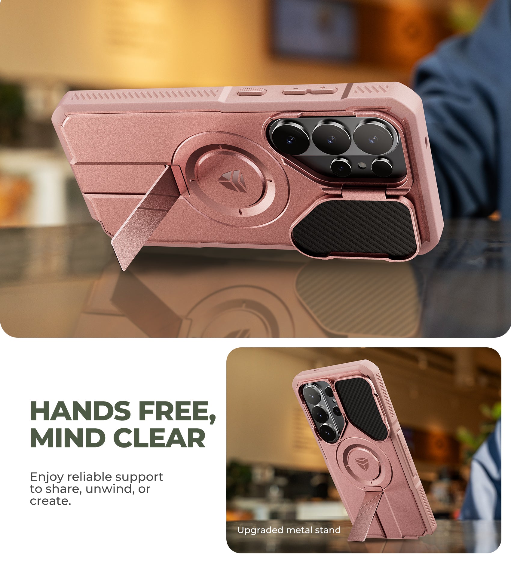 Dexnor Case for Samsung Galaxy S26 Ultra 2026 with Camera Cover Adjustable Kickstand Screen Protector Compatible with MagSafe