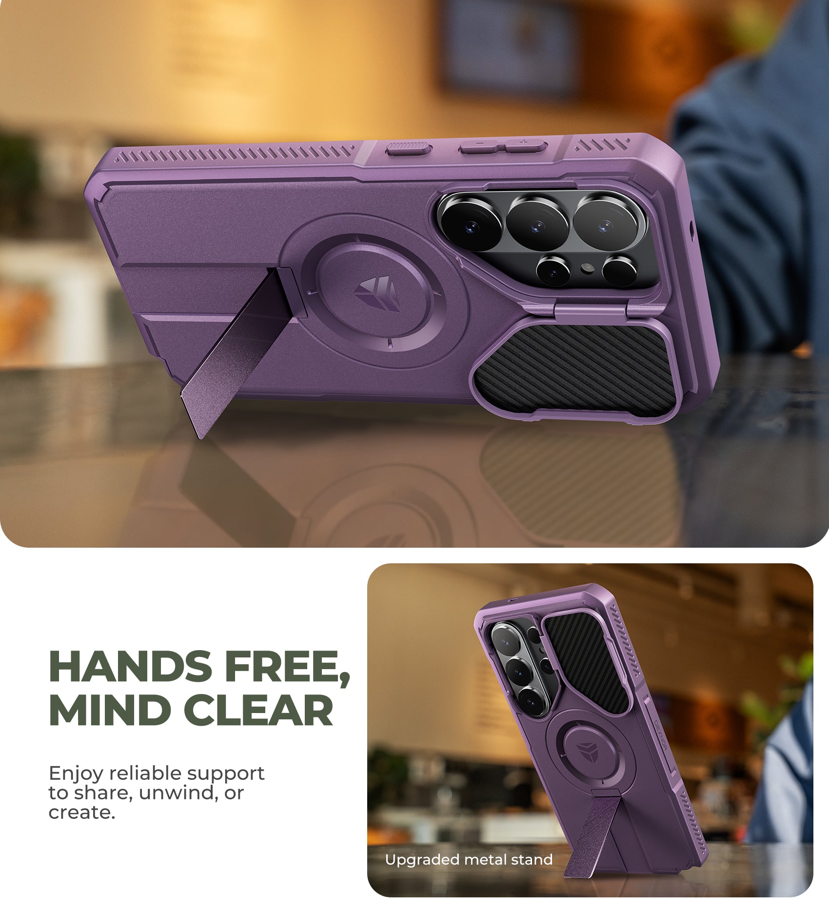 Dexnor Case for Samsung Galaxy S26 Ultra 2026 with Camera Cover Adjustable Kickstand Screen Protector Compatible with MagSafe