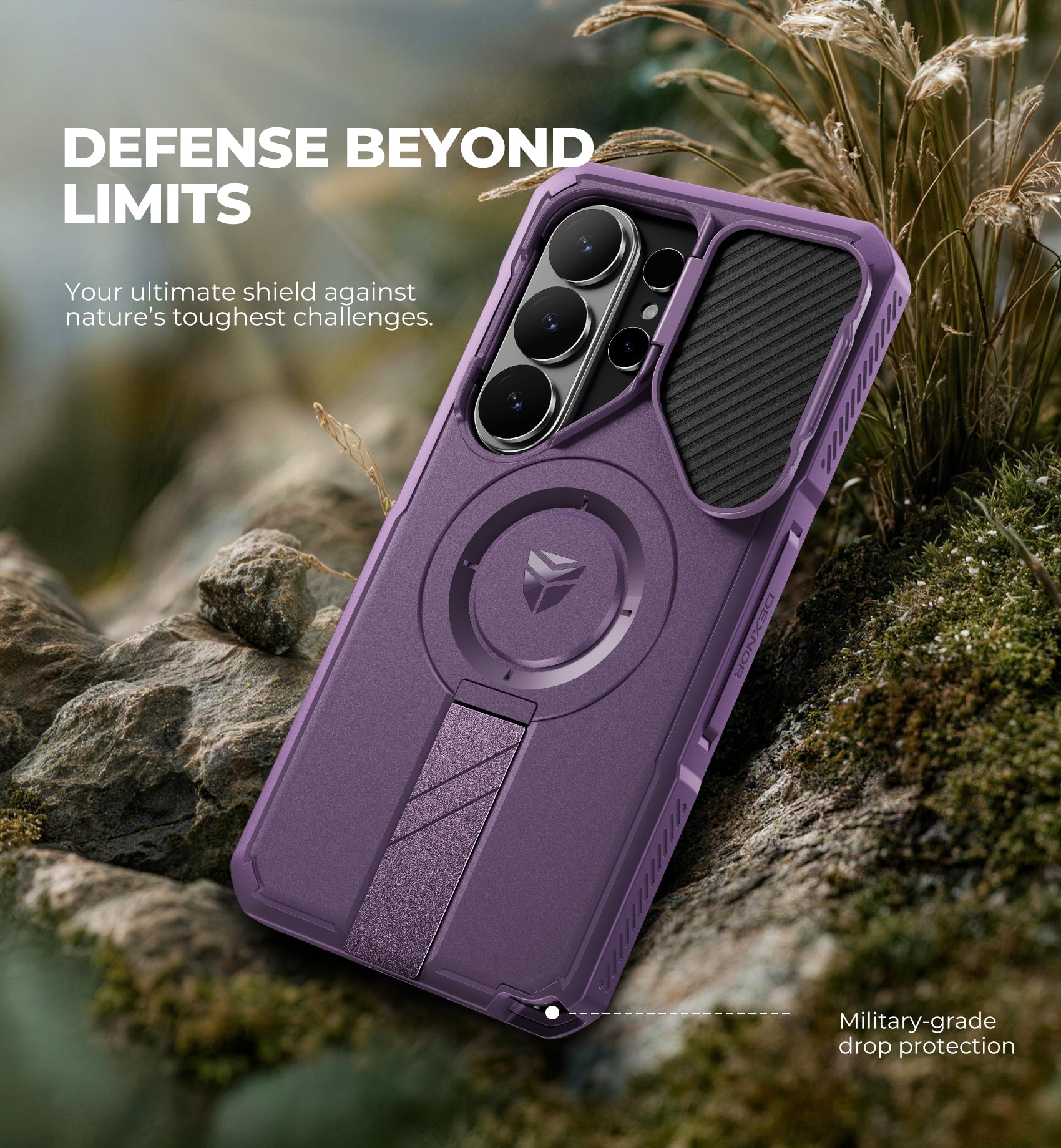 Dexnor Case for Samsung Galaxy S26 Ultra 2026 with Camera Cover Adjustable Kickstand Screen Protector Compatible with MagSafe