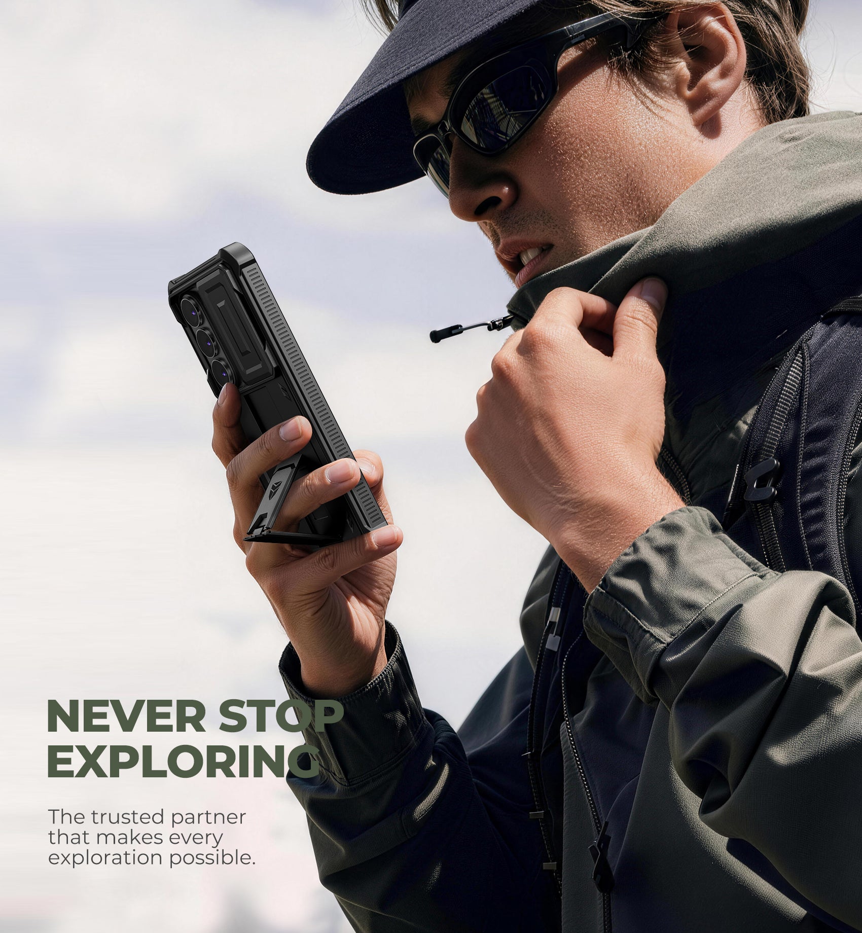 Dexnor Case for Samsung Galaxy S26 Ultra with Upgraded Slide Camera Cover 2 Front Frames Built-in Screen Protector Kickstand