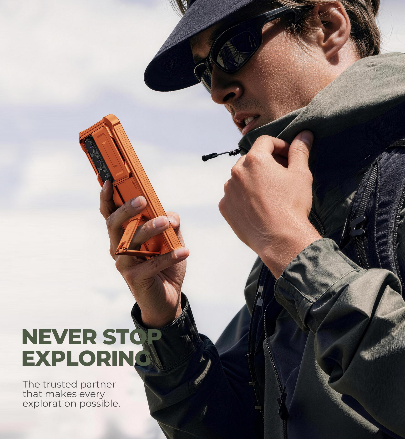 Dexnor Case for Samsung Galaxy S26 Ultra with Upgraded Slide Camera Cover 2 Front Frames Built-in Screen Protector Kickstand