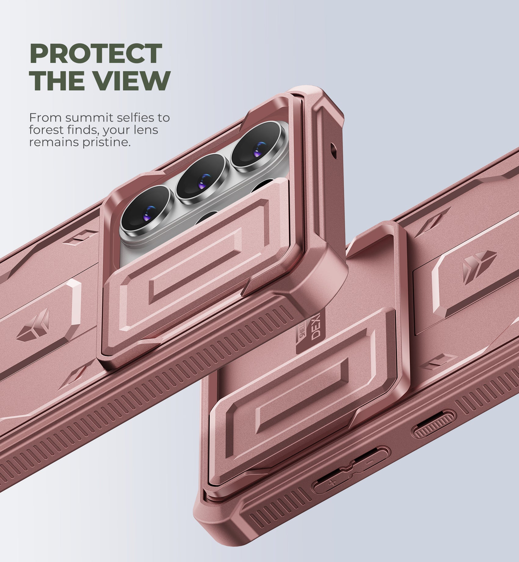 Dexnor Case for Samsung Galaxy S26 Ultra with Upgraded Slide Camera Cover 2 Front Frames Built-in Screen Protector Kickstand