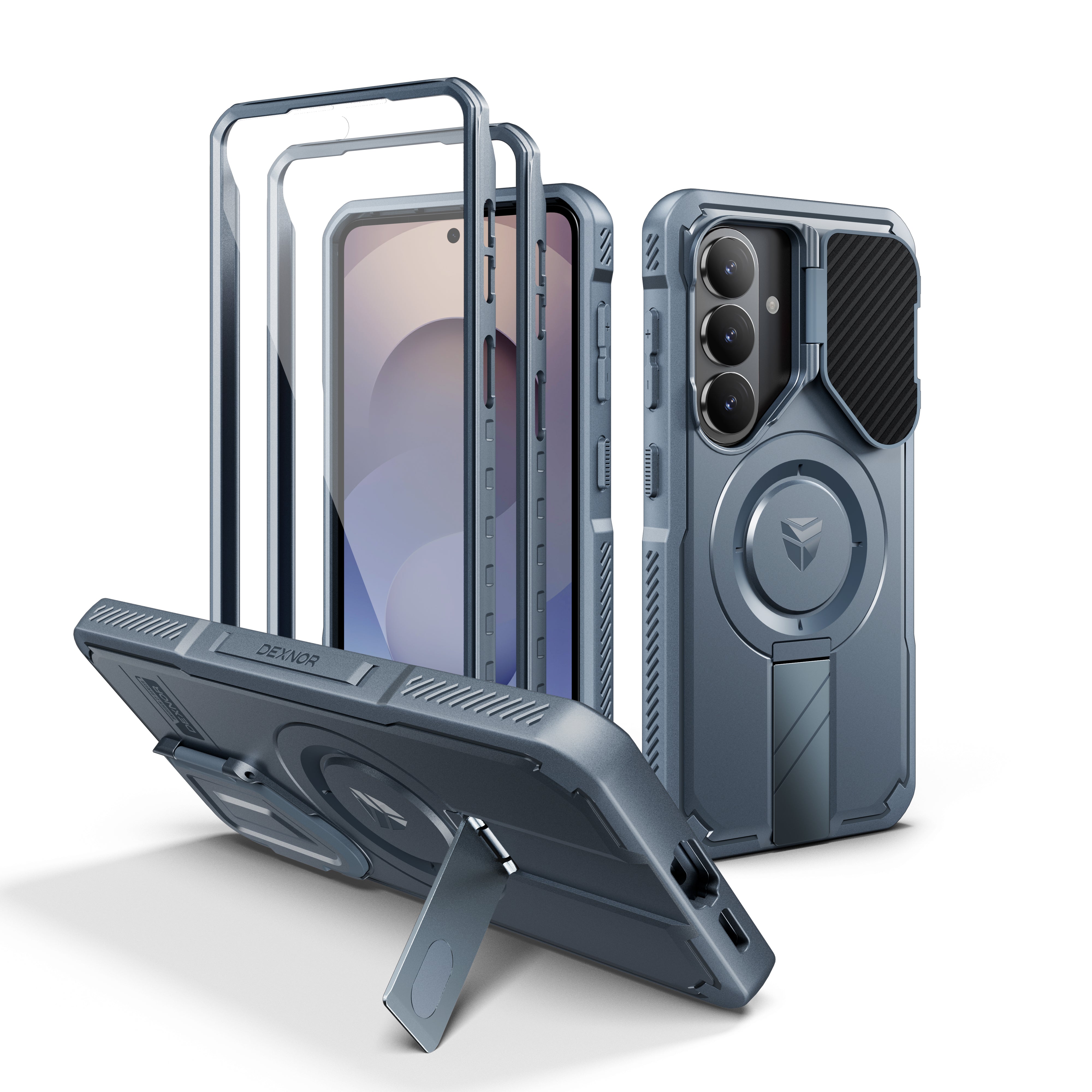 Dexnor Case for Samsung Galaxy S26 with Camera Cover Adjustable Kickstand Screen Protector Compatible with MagSafe Rugged Shockproof Magnetic Protective Cover 2026 6.3 Inch