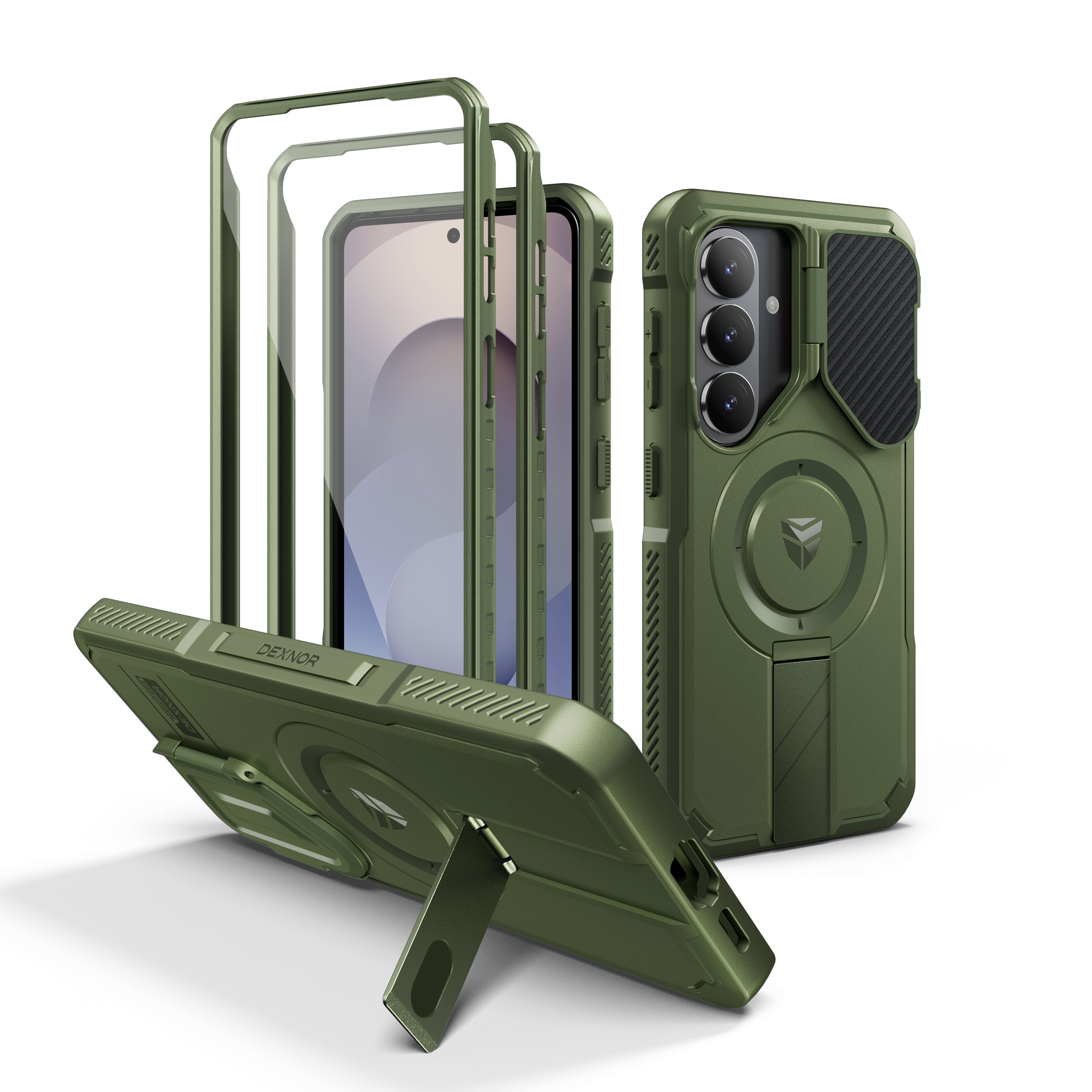 Dexnor Case for Samsung Galaxy S26 with Camera Cover Adjustable Kickstand Screen Protector Compatible with MagSafe Rugged Shockproof Magnetic Protective Cover 2026 6.3 Inch