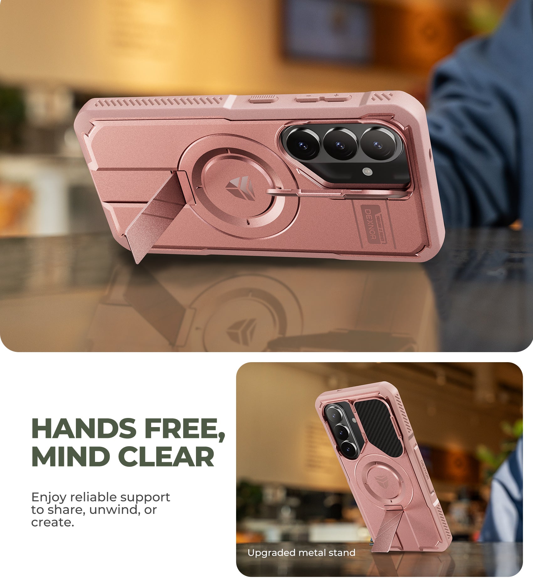 Dexnor Case for Samsung Galaxy S26 with Camera Cover Adjustable Kickstand Screen Protector Compatible with MagSafe Rugged Shockproof Magnetic Protective Cover 2026 6.3 Inch